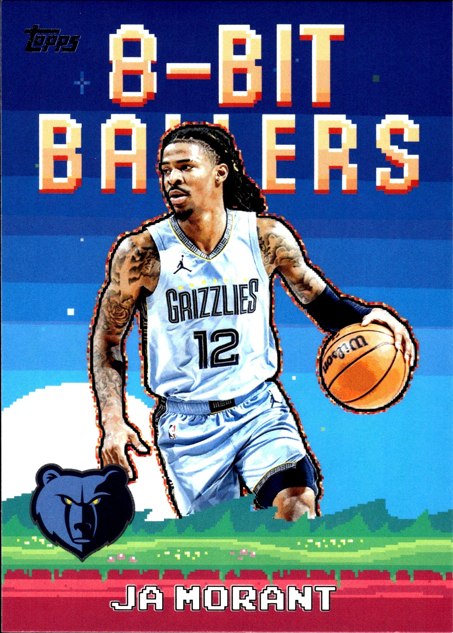 Ja Morant 2025-26 Topps #8B-12 8-Bit Ballers basketball card - Front