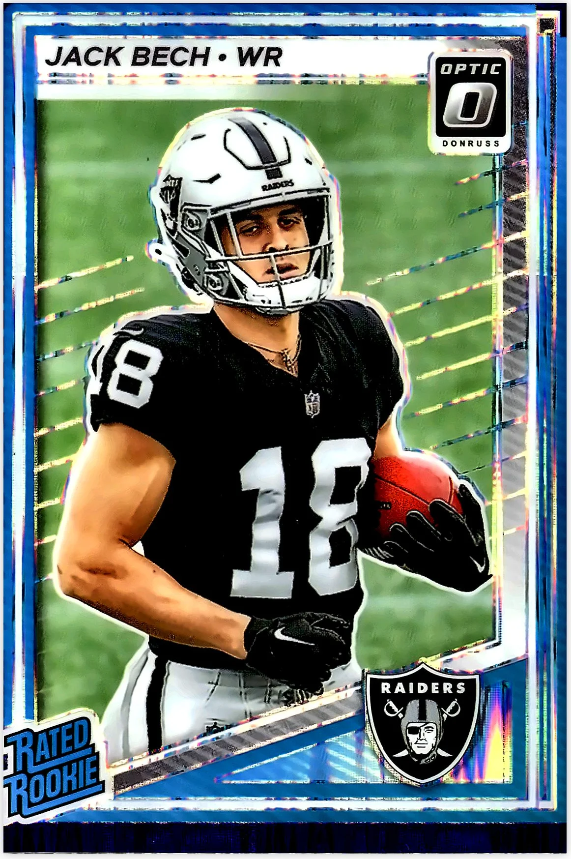 Jack Bech 2025 Donruss Optic #211 Purple Shock football rookie card - Front