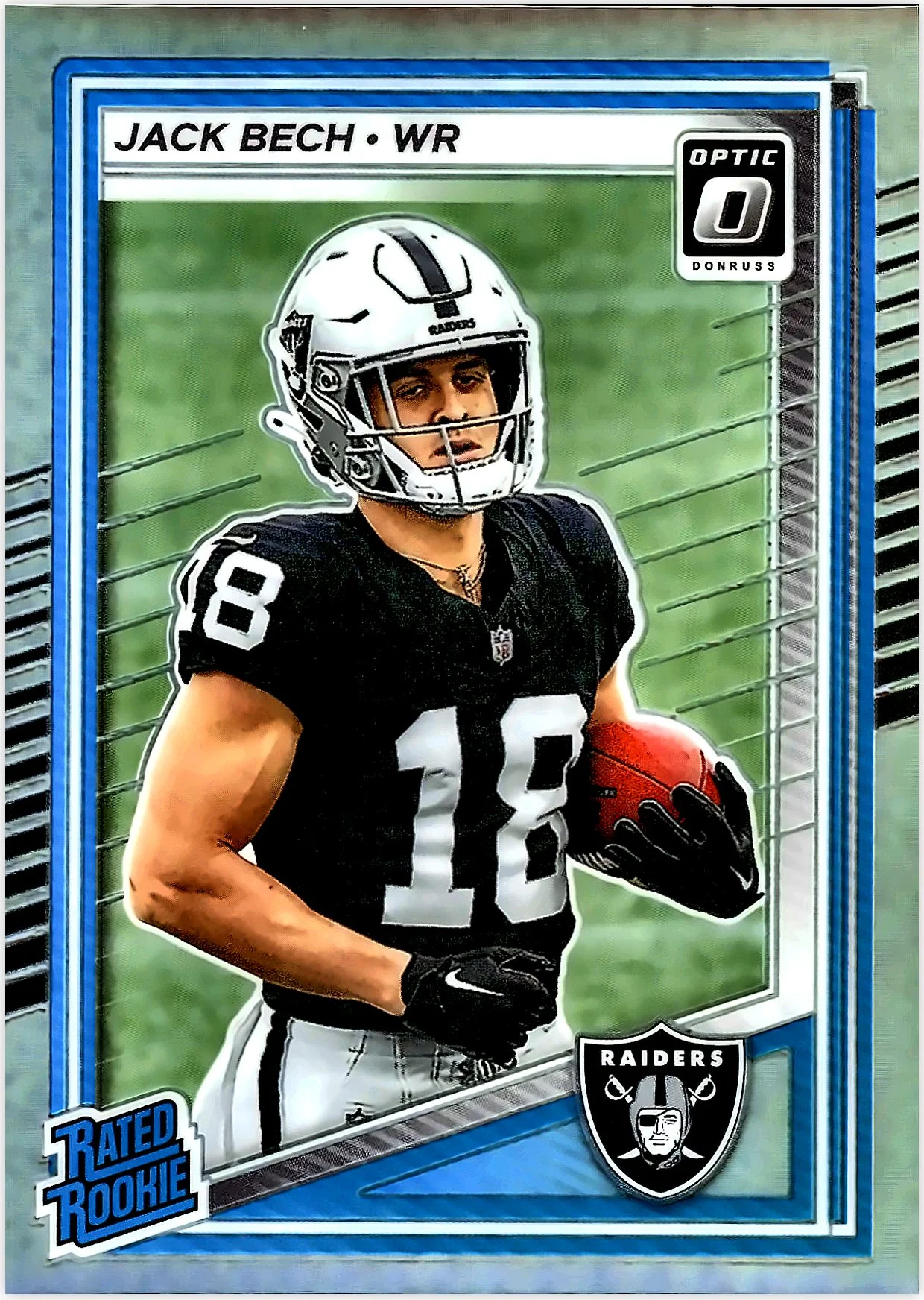 Jack Bech 2025 Donruss Optic #211 Silver Holo football card - Front