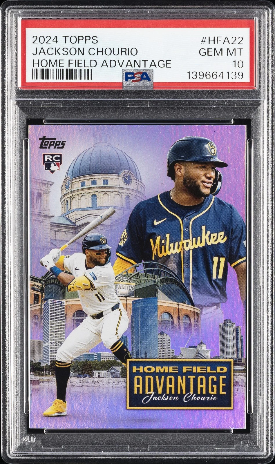 Jackson Chourio #HFA-22 2024 Topps Update Series Baseball Home Field Advantage front