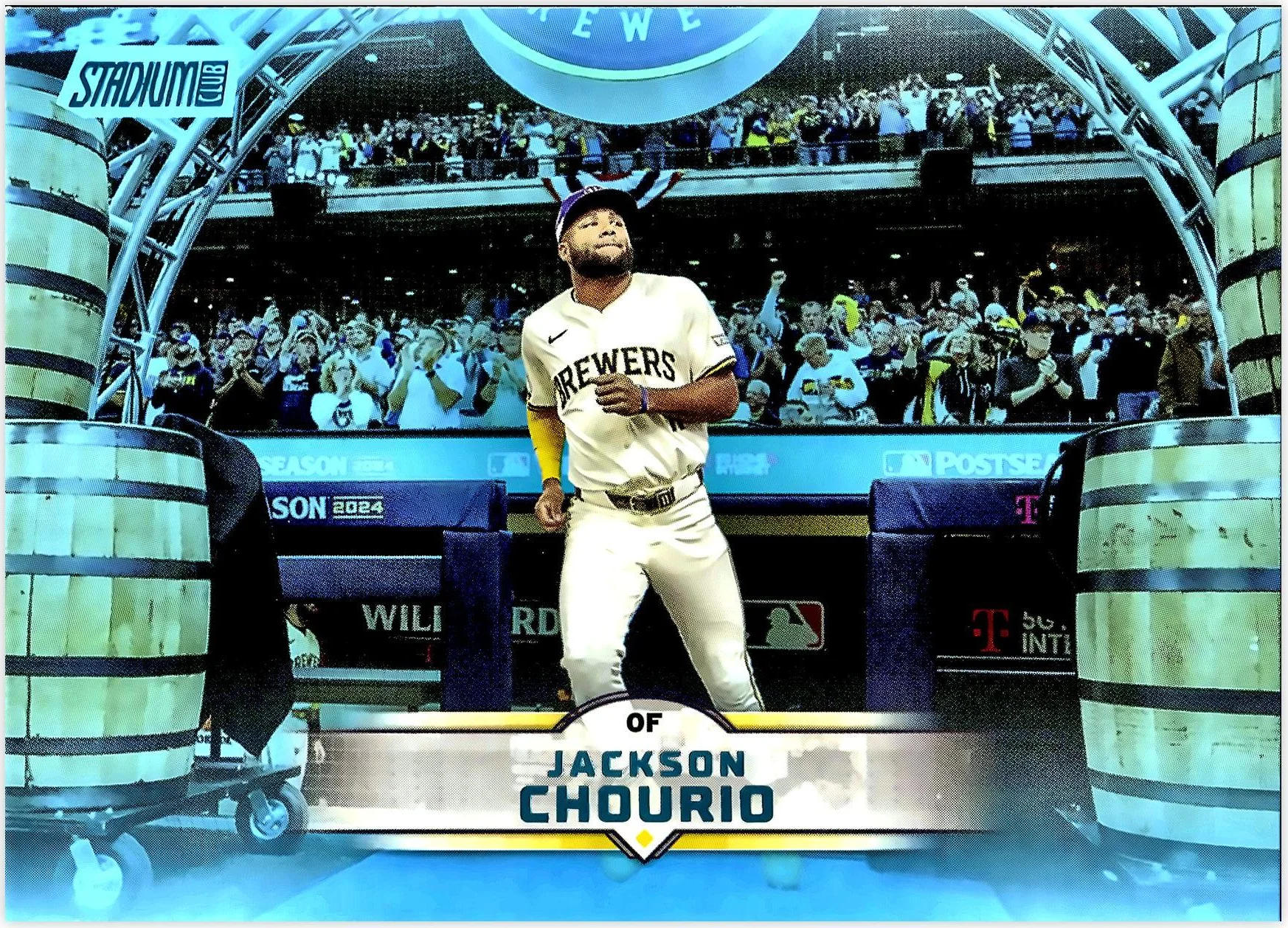 Jackson Chourio 2025 Stadium Club #138 Light Blue Foil baseball card - Front
