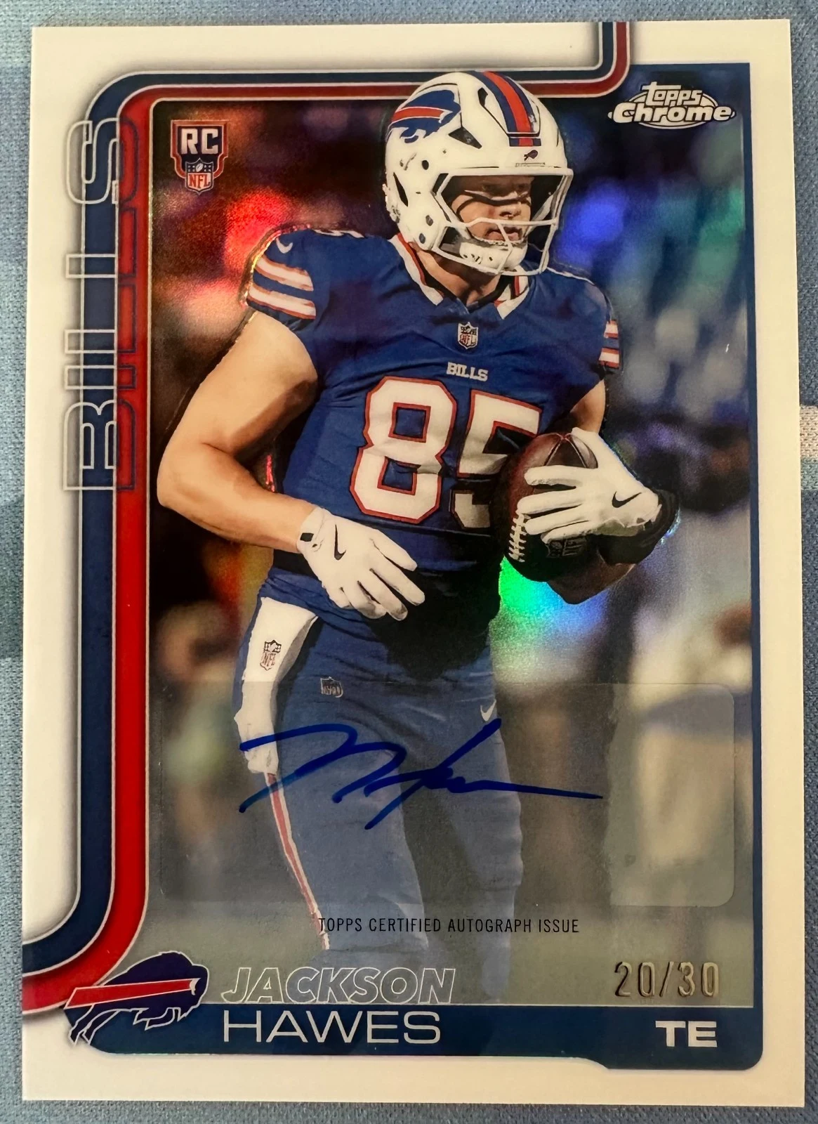 Jackson Hawes 2025 Topps Chrome Football card