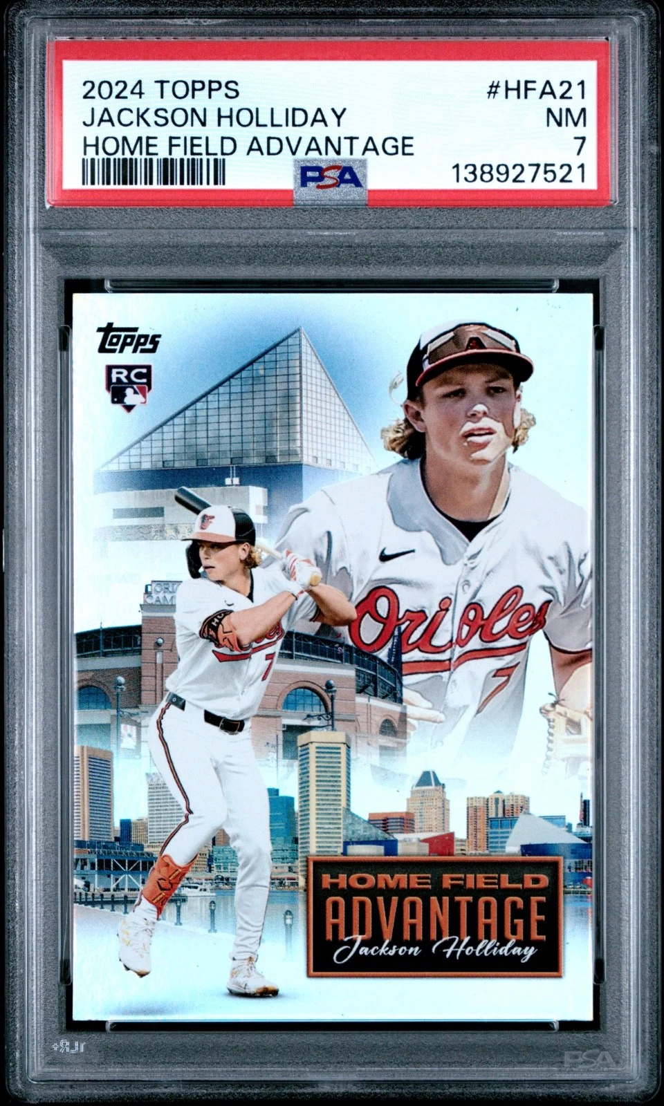 Jackson Holliday #HFA-21 2024 Topps Update Series Baseball Home Field Advantage front