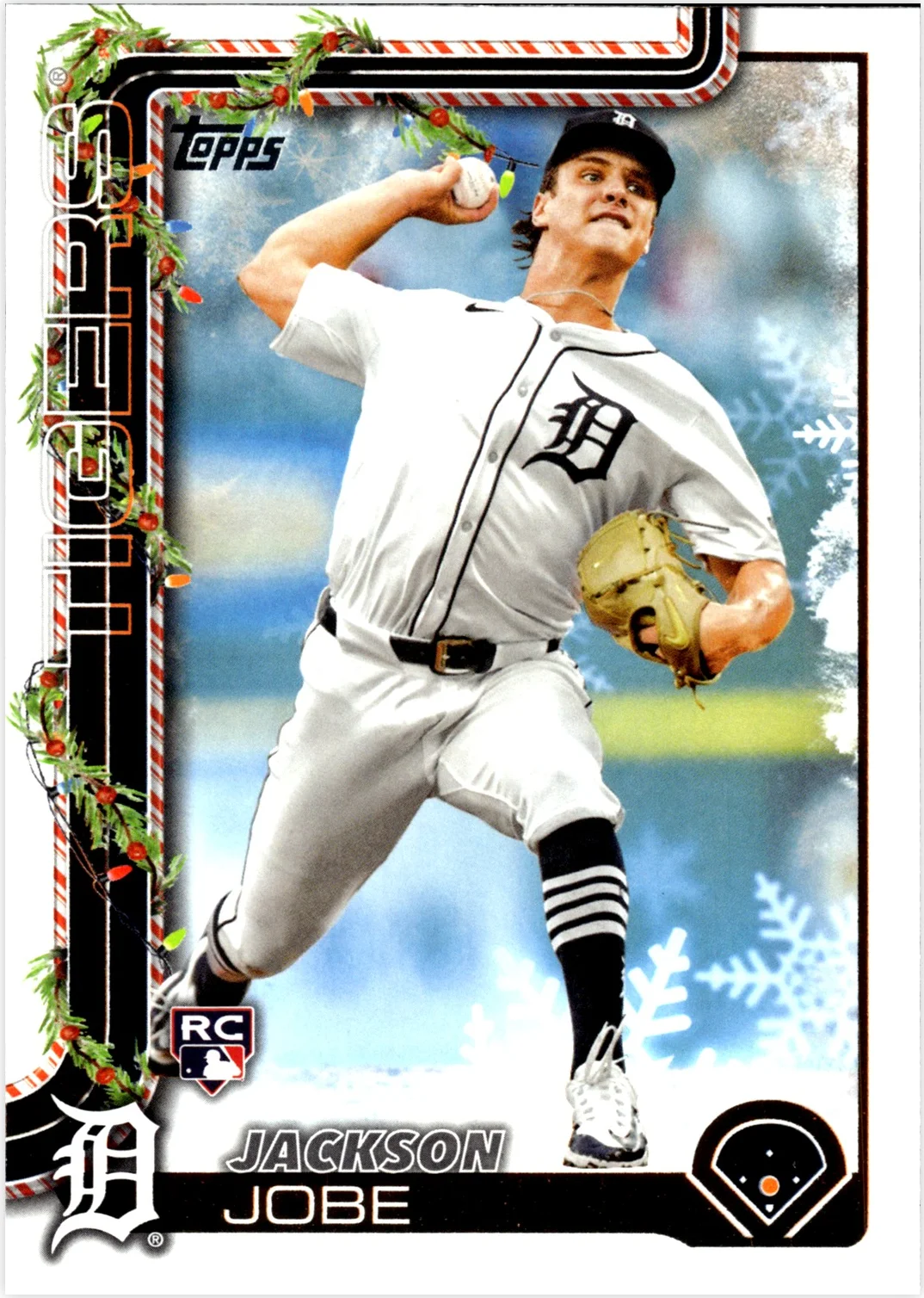 Jackson Jobe 2025 Topps Holiday #H160 baseball rookie card - Front
