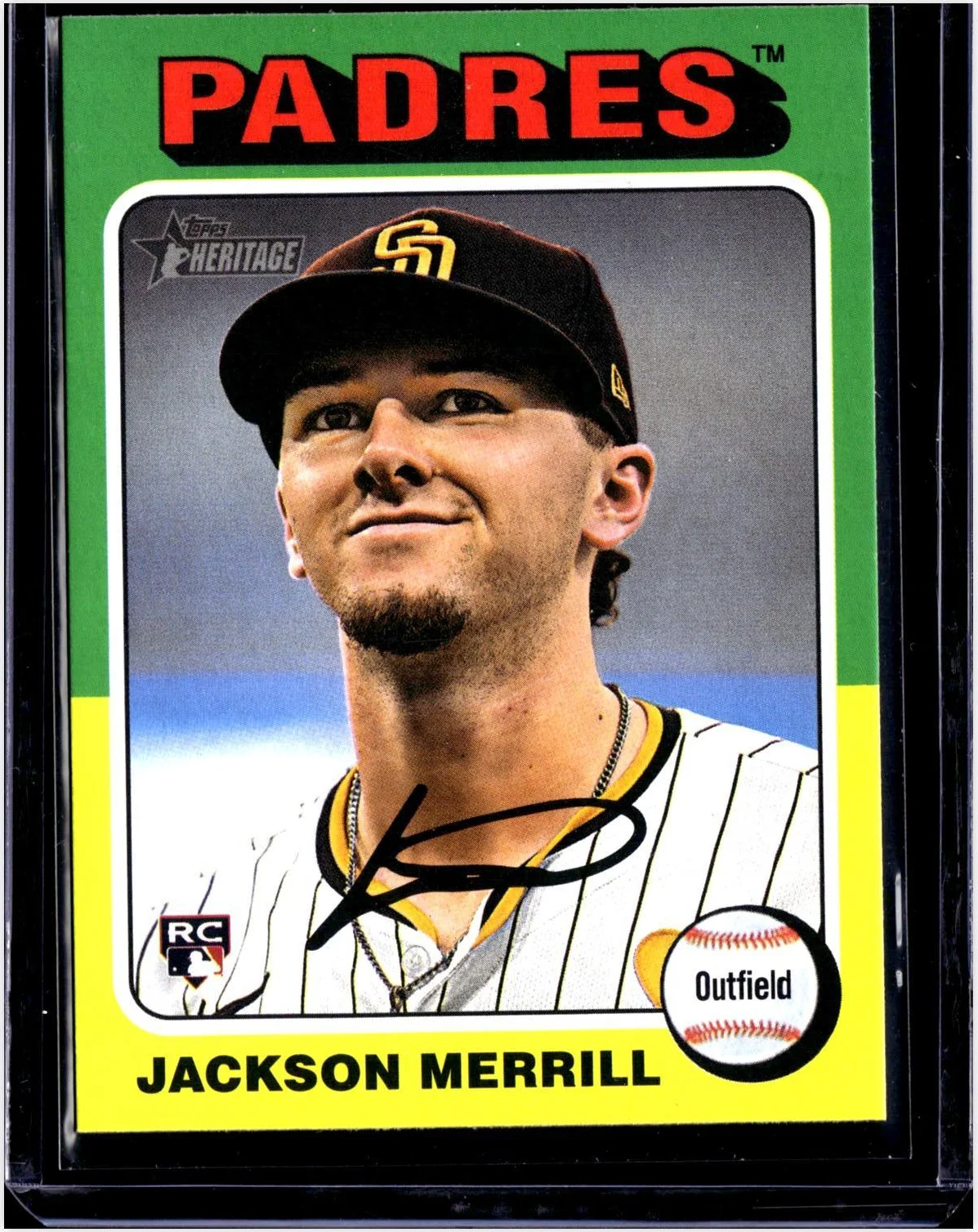 Jackson Merrill 2024 Topps Heritage #689 baseball rookie card - Front