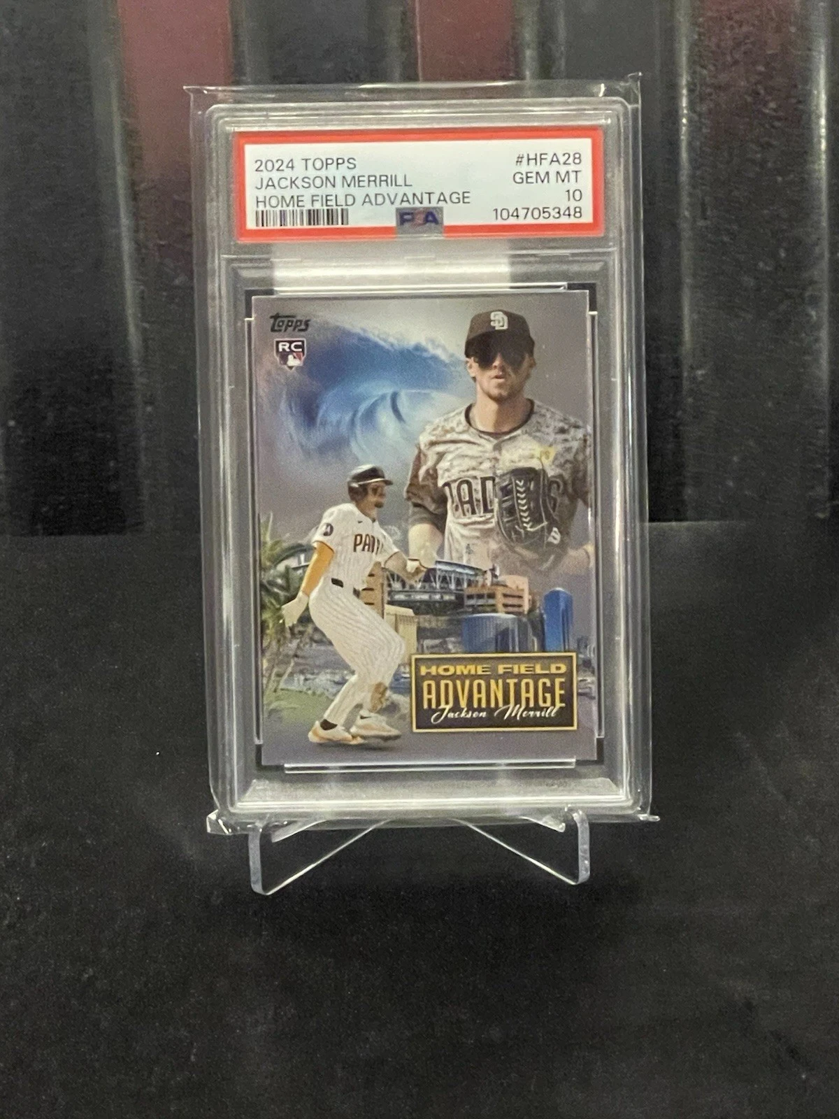 Jackson Merrill #HFA-28 2024 Topps Update Series Baseball Home Field Advantage front