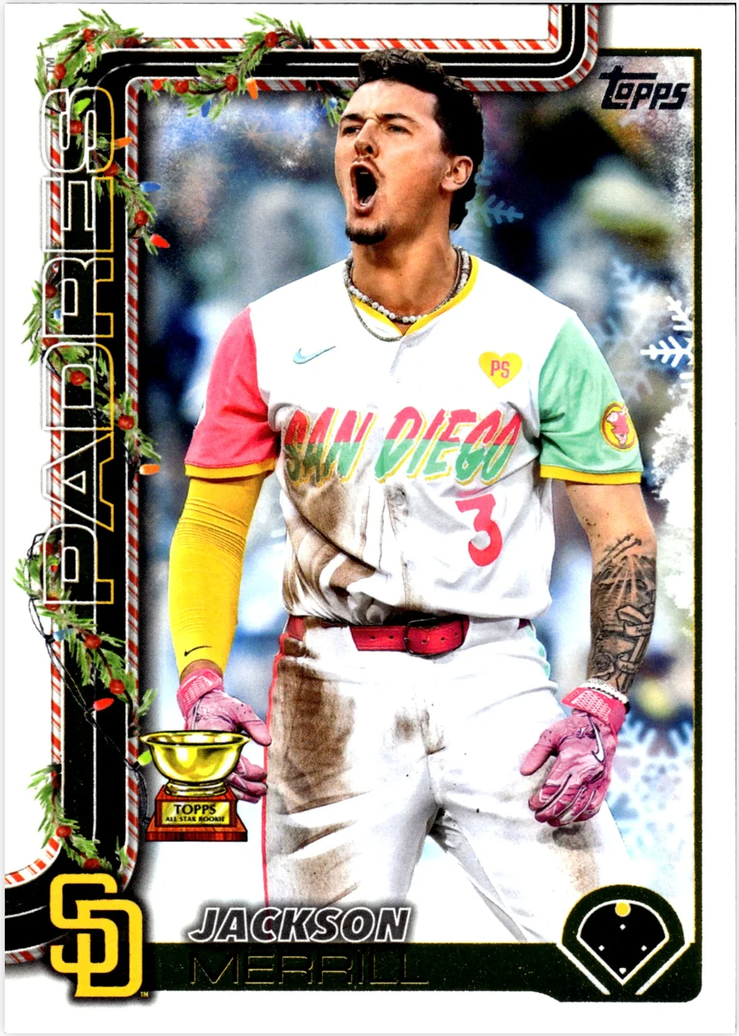 Jackson Merrill 2025 Topps Holiday #H30 baseball card - Front