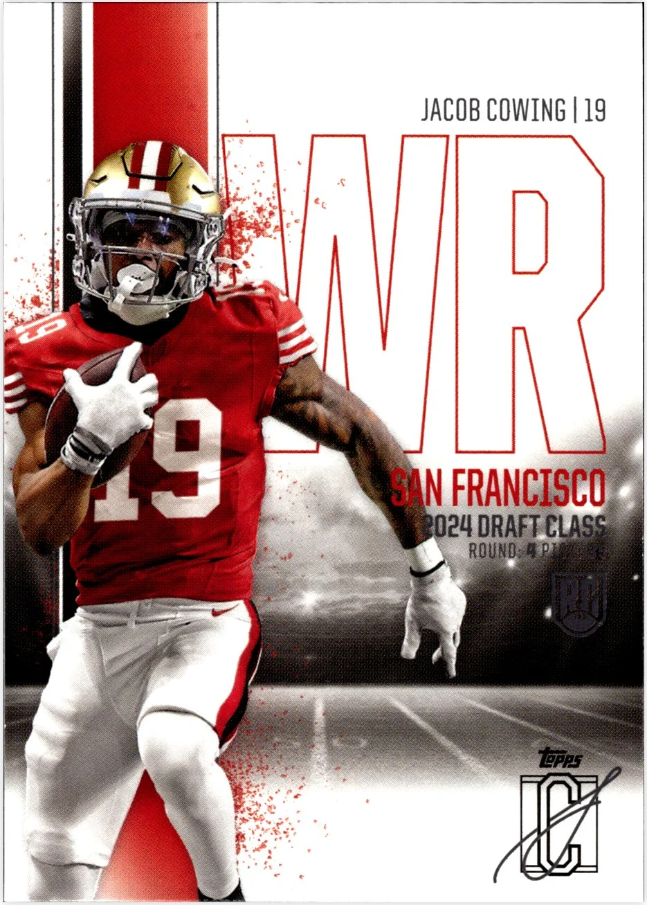 Jacob Cowing Rookie Card 2024 Topps Signature Class #176 football rookie card - Front