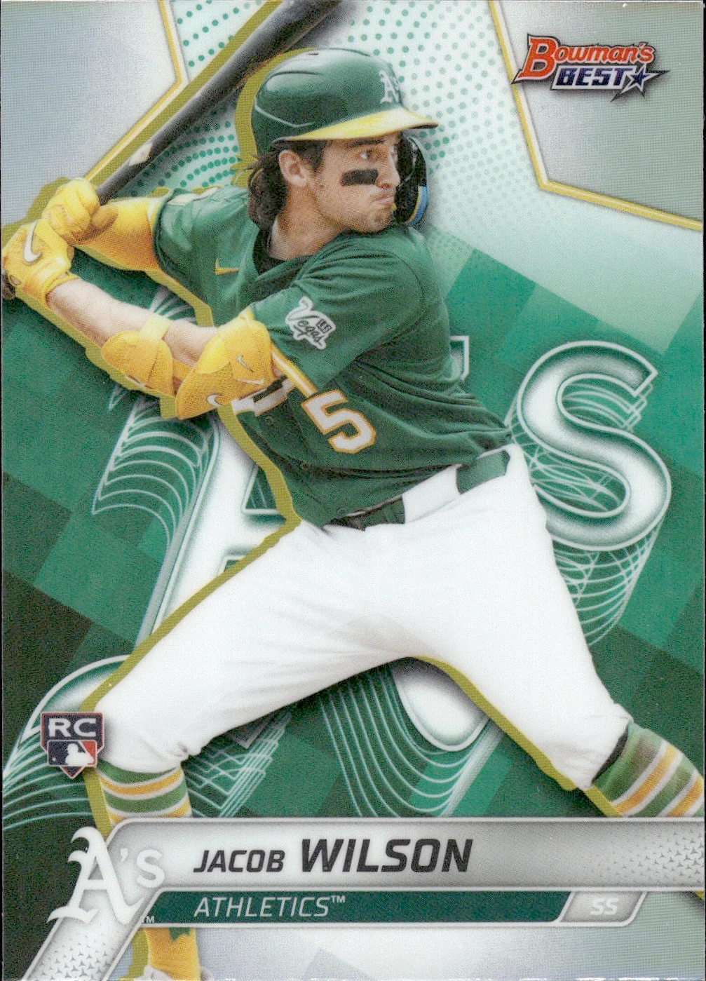 Jacob Wilson #31 Refractor Rookie Card 2025 Topps Bowman's Best Baseball baseball rookie card - Front