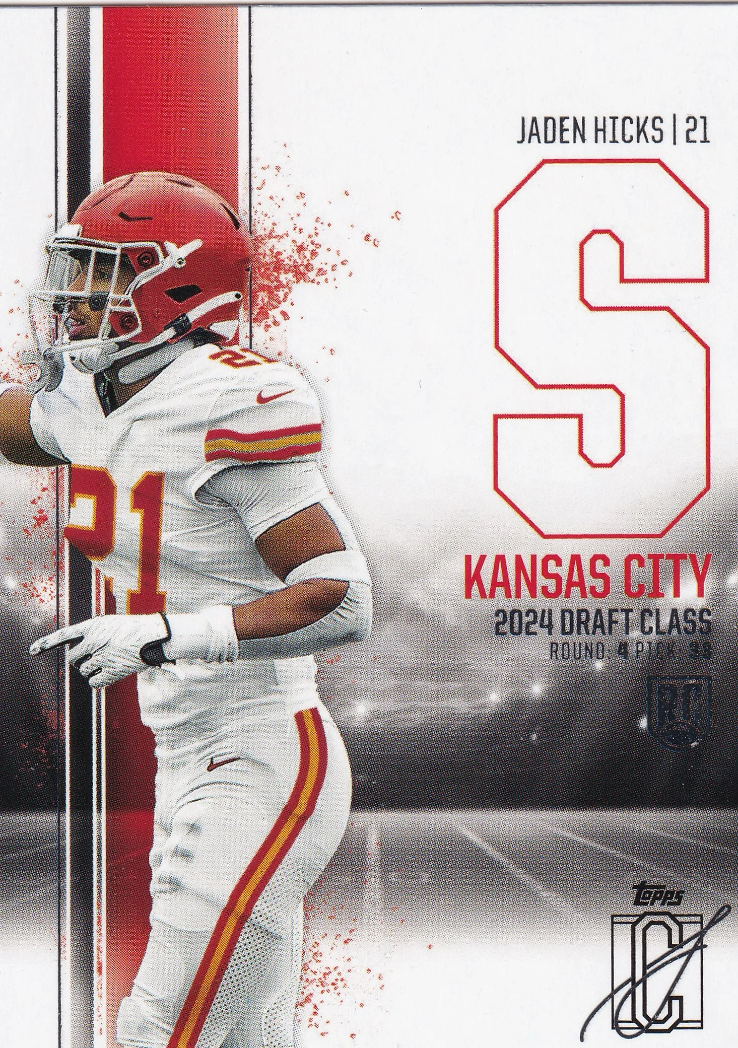 Jaden Hicks 2024 Topps Signature Series #127 Rookie football rookie card - Front