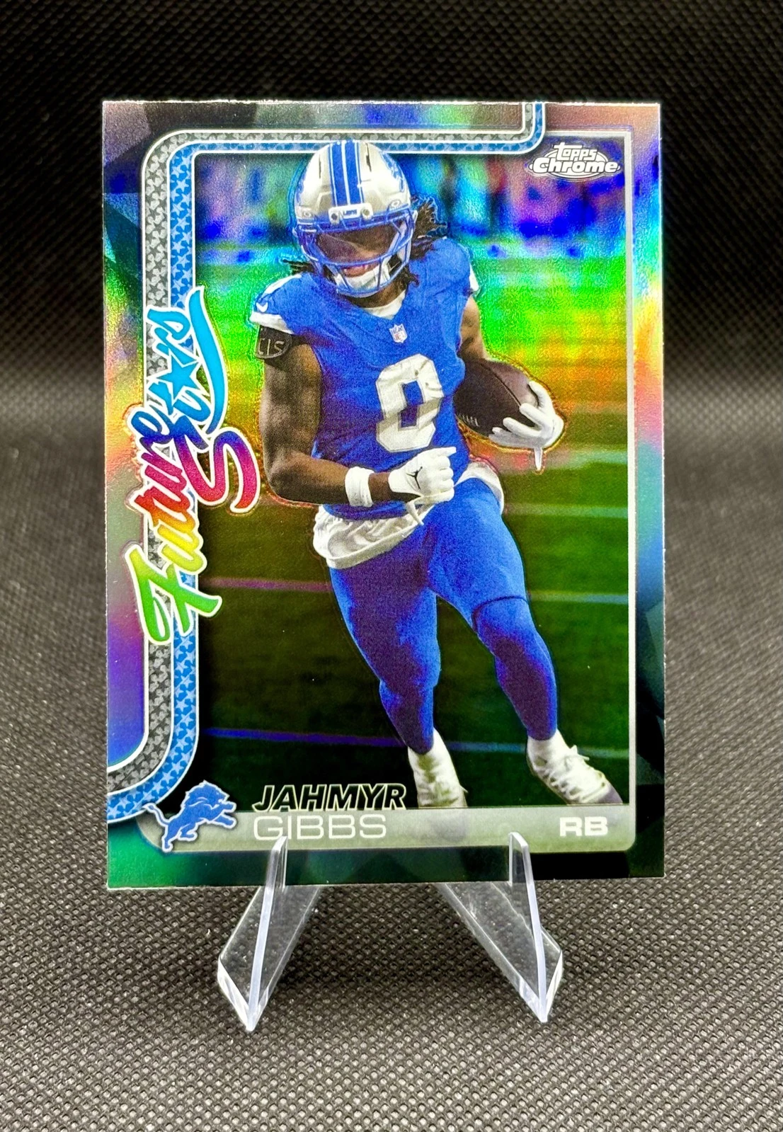 Jahmyr Gibbs 2025 Topps Chrome Football card