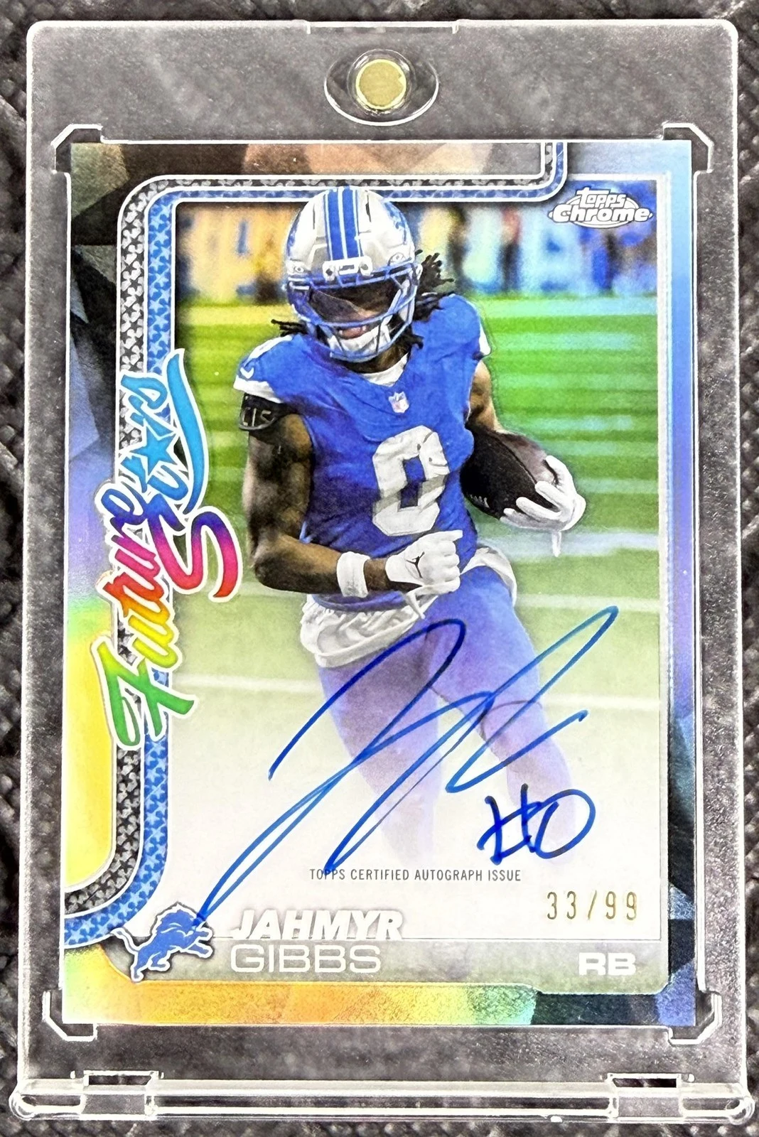 Jahmyr Gibbs 2025 Topps Chrome Football card
