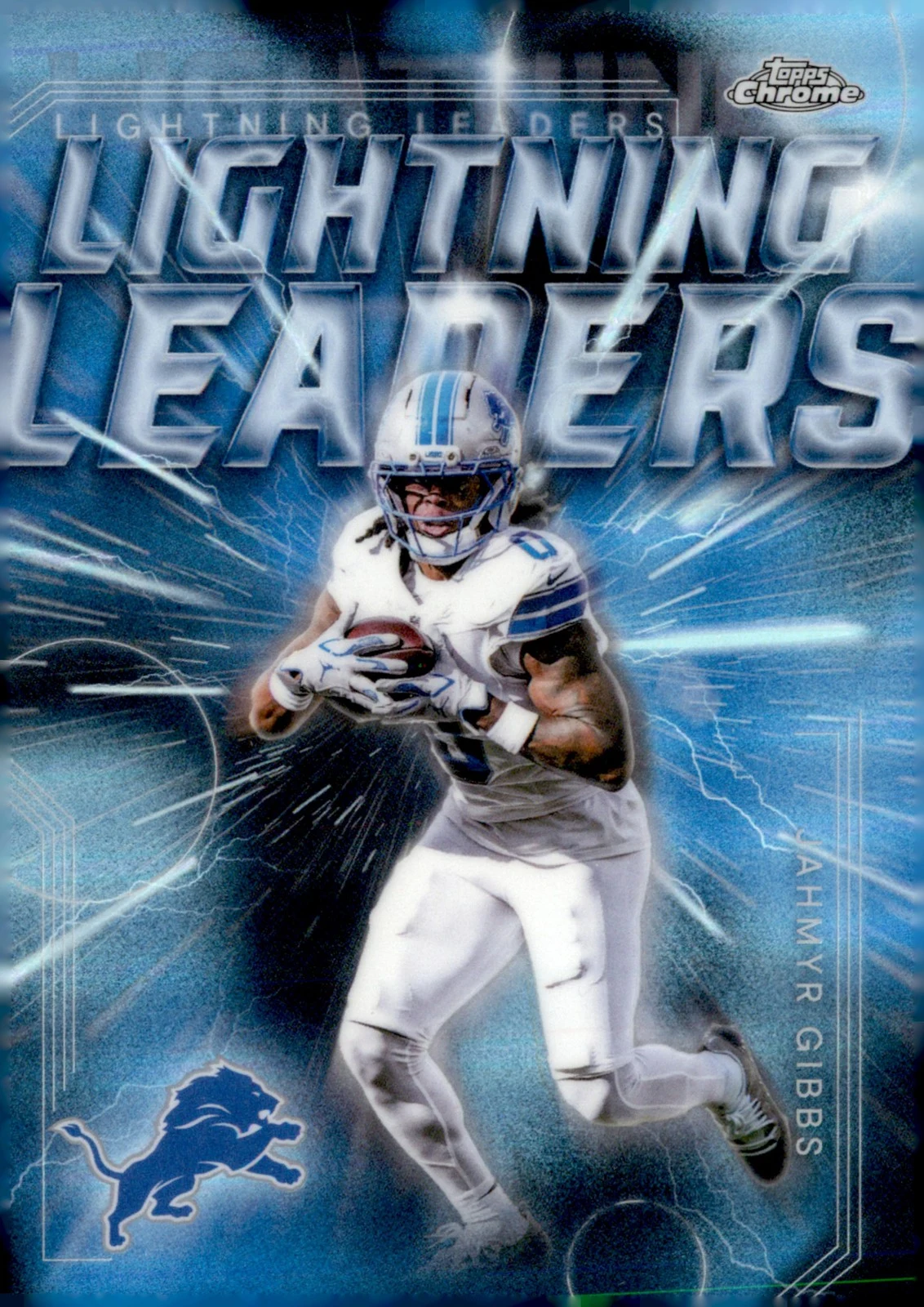 Jahmyr Gibbs 2025 Topps Chrome Football card