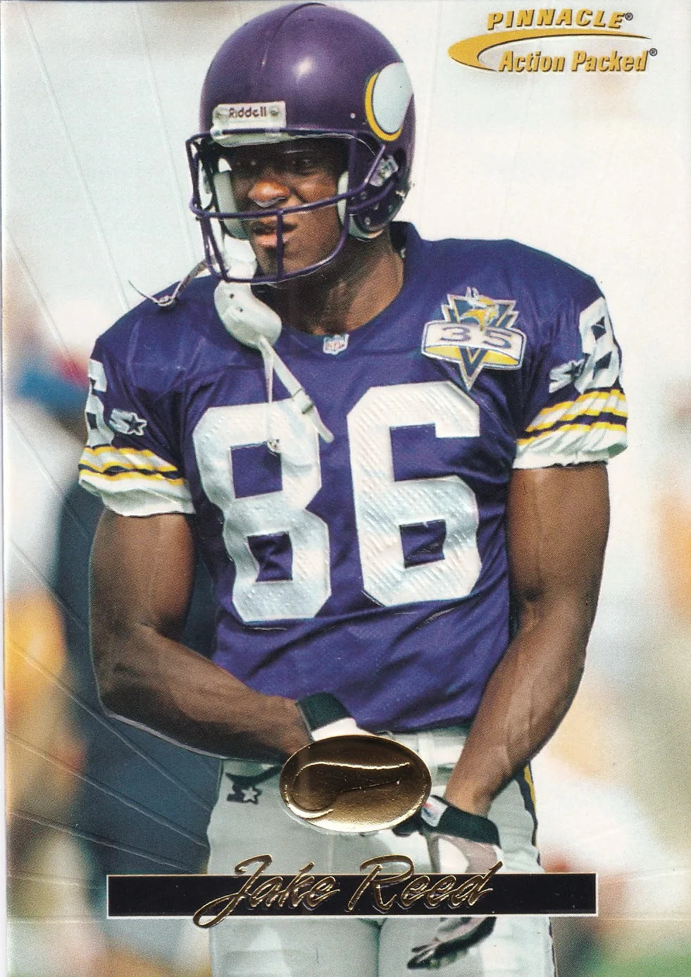 Jake Reed 1996 Action Packed #112 football card - Front
