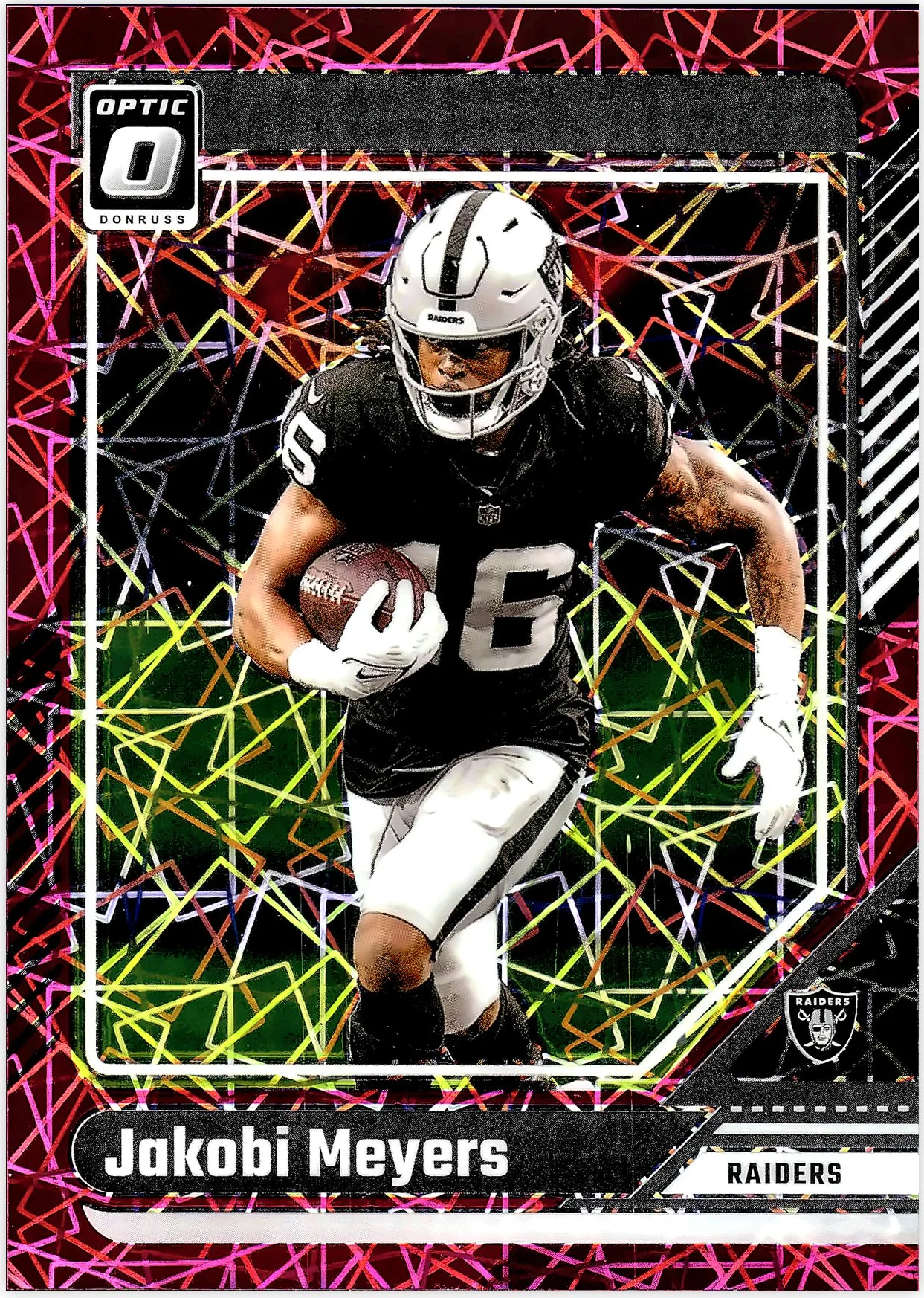 Jakobi Meyers 2024 Donruss Optic #102 Pink Velocity football card - Front