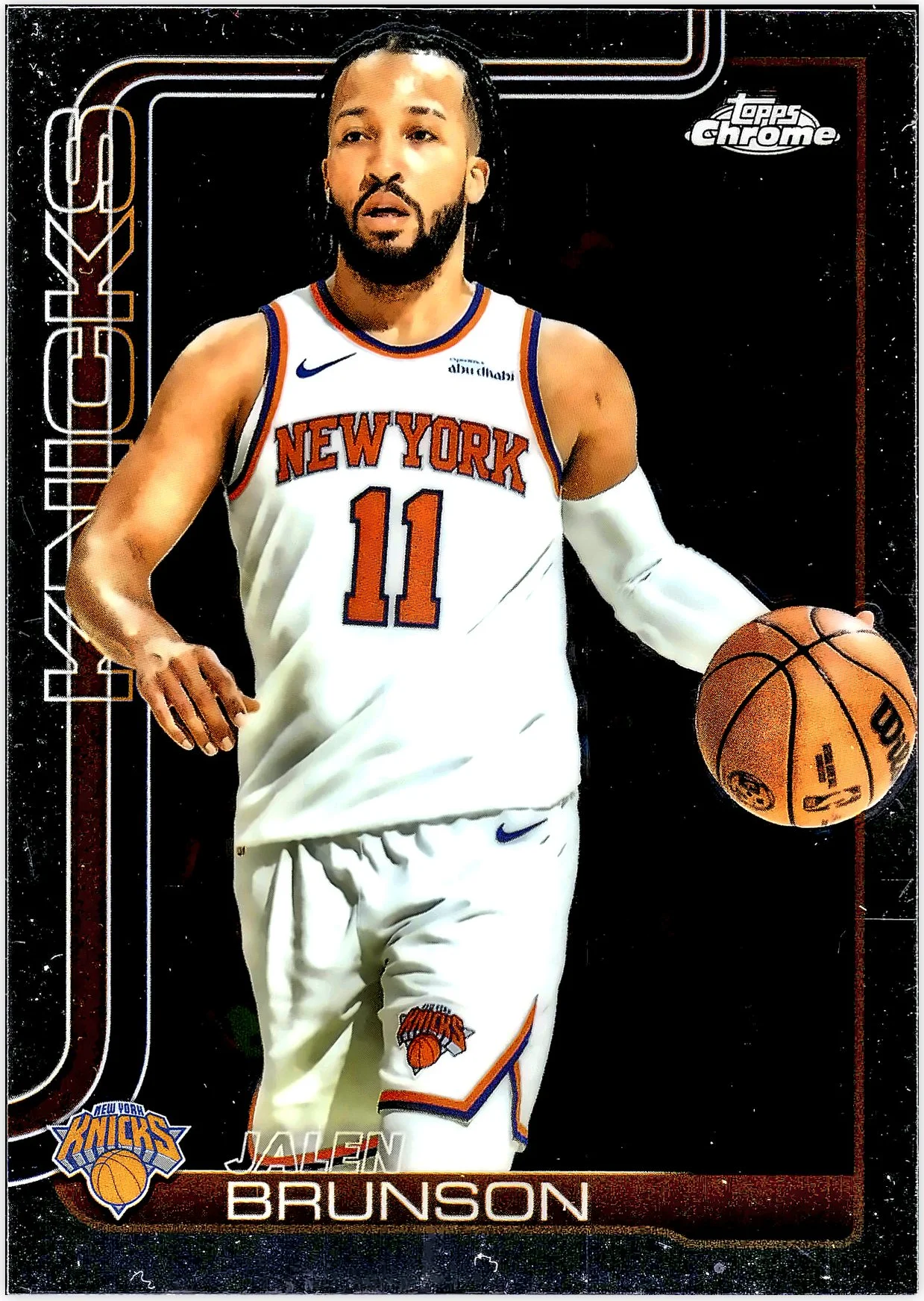 Jalen Brunson 2025-26 Topps Chrome #101 basketball card - Front