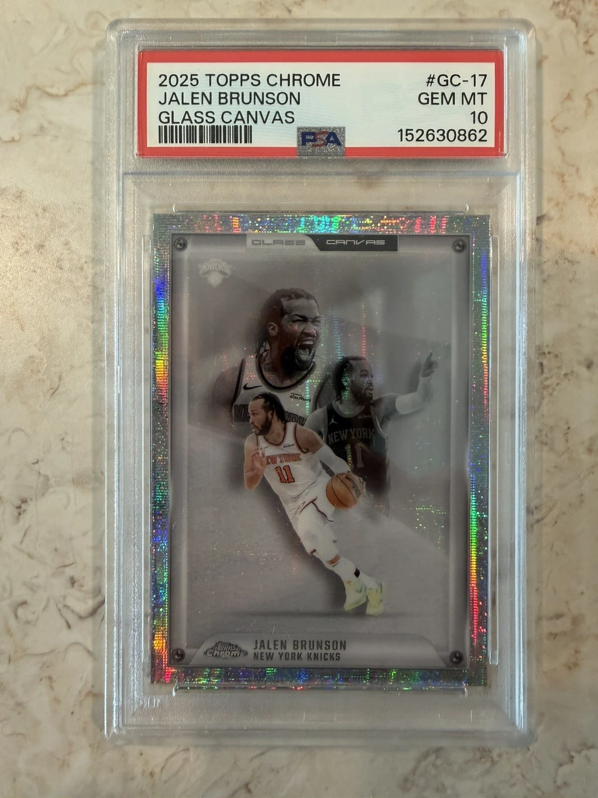 Jalen Brunson 2025 Topps Chrome Basketball card