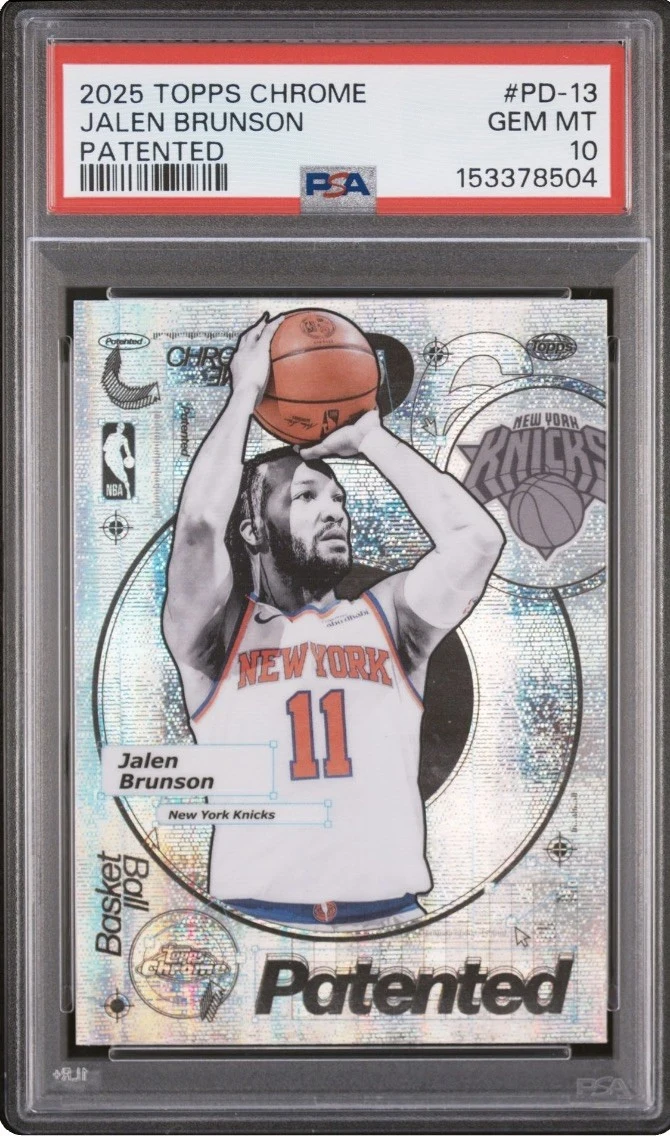 Jalen Brunson 2025 Topps Chrome Basketball card