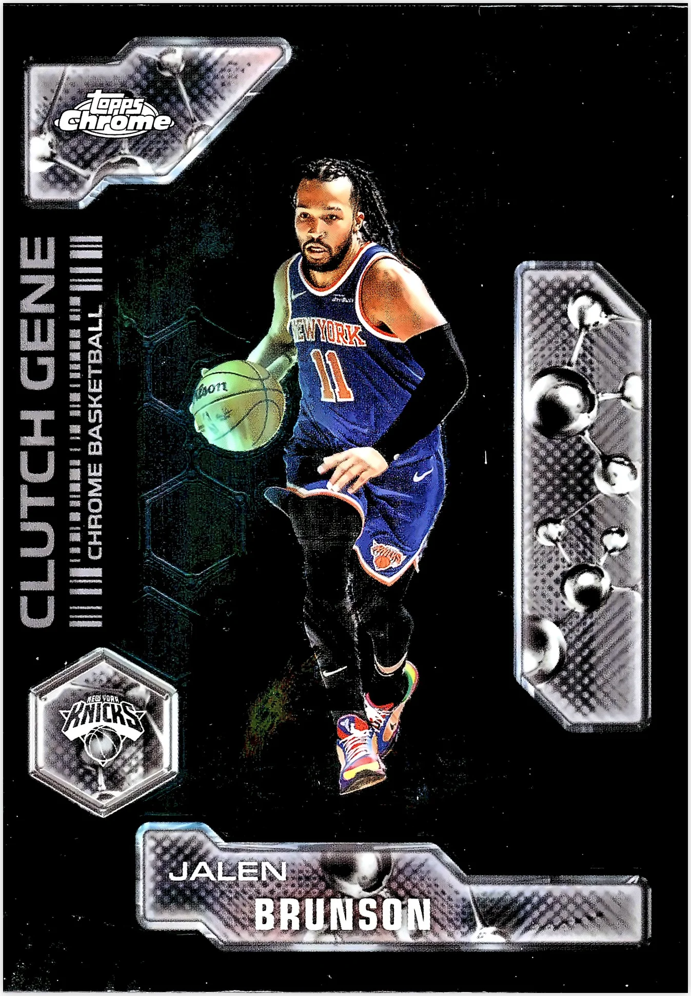 Jalen Brunson 2025-26 Topps Chrome #CG-12 Clutch Gene basketball card - Front