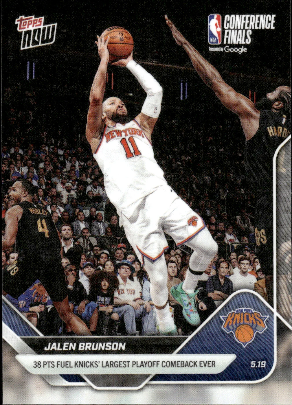 Jalen Brunson #316 2026 Topps Now Basketball 38 Point Comeback Game front