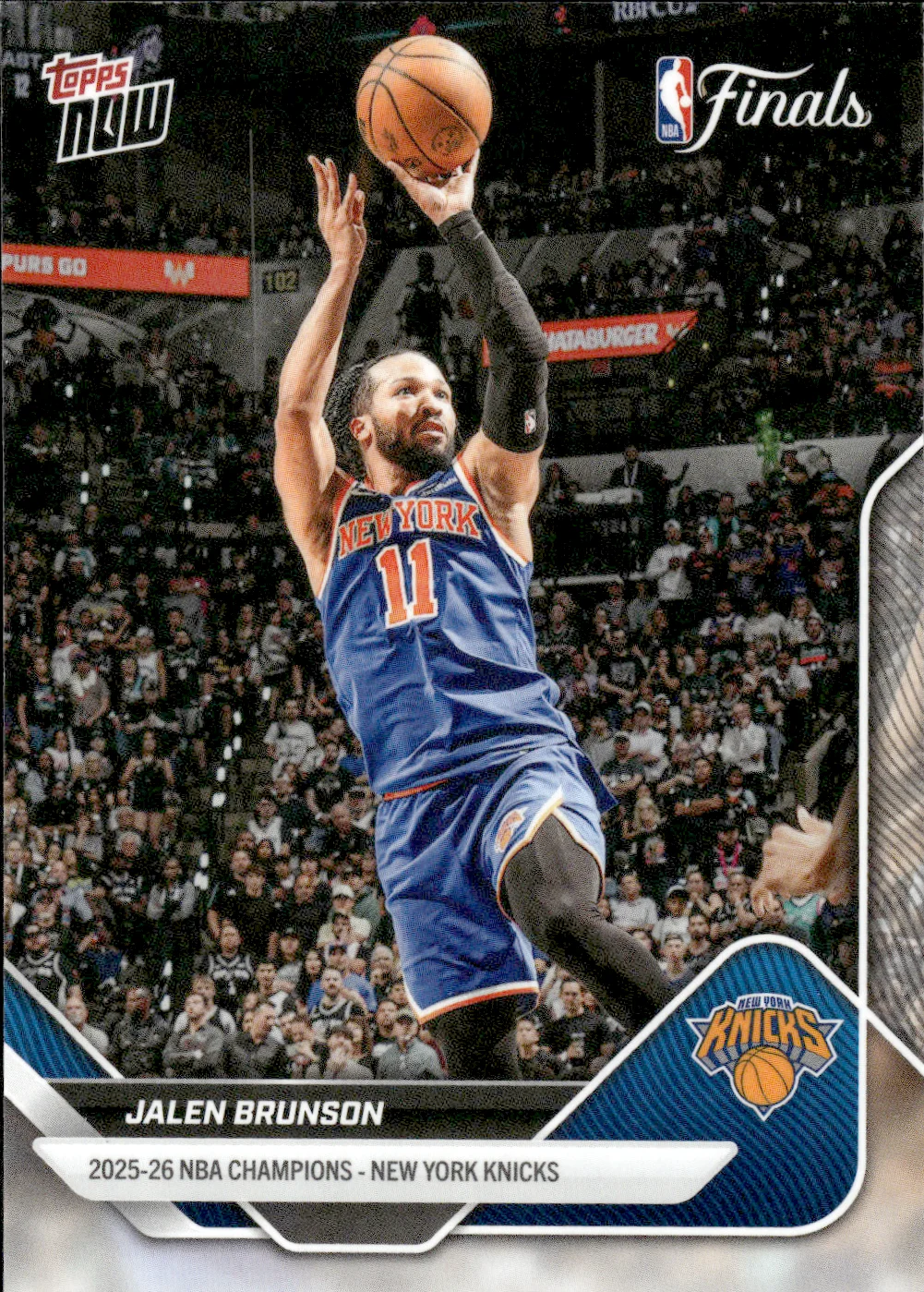 Jalen Brunson #C1 2026 Topps Now Basketball NBA Finals basketball card - Front
