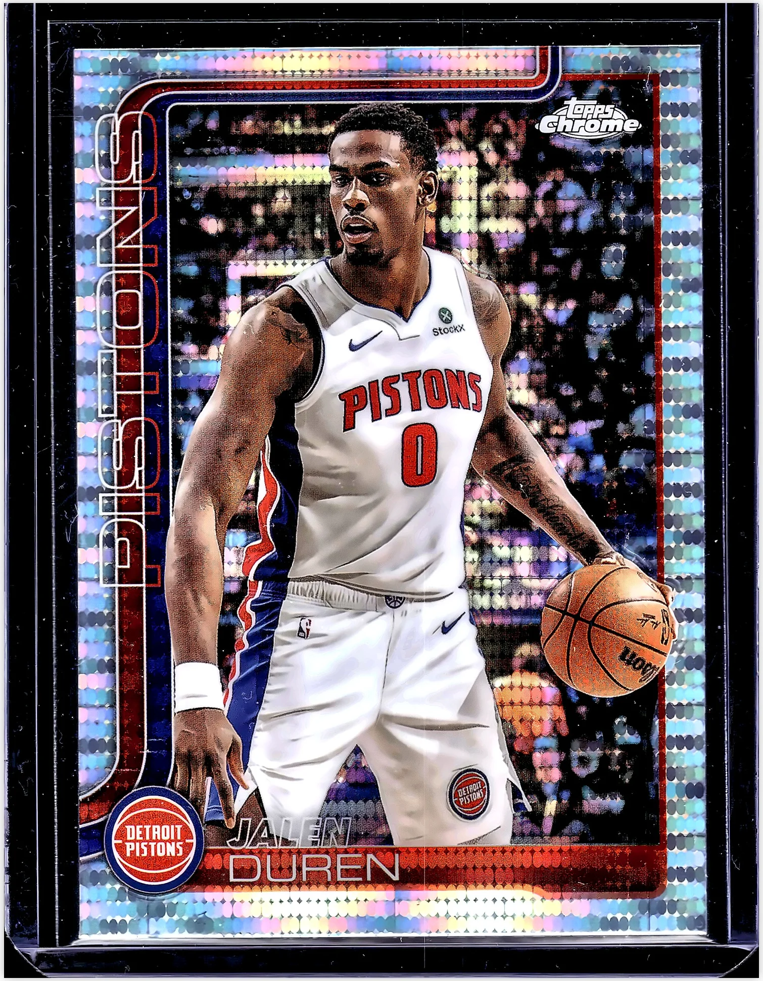 Jalen Duren 2025-26 Topps Chrome #57 Pulsar Refractor basketball card - Front