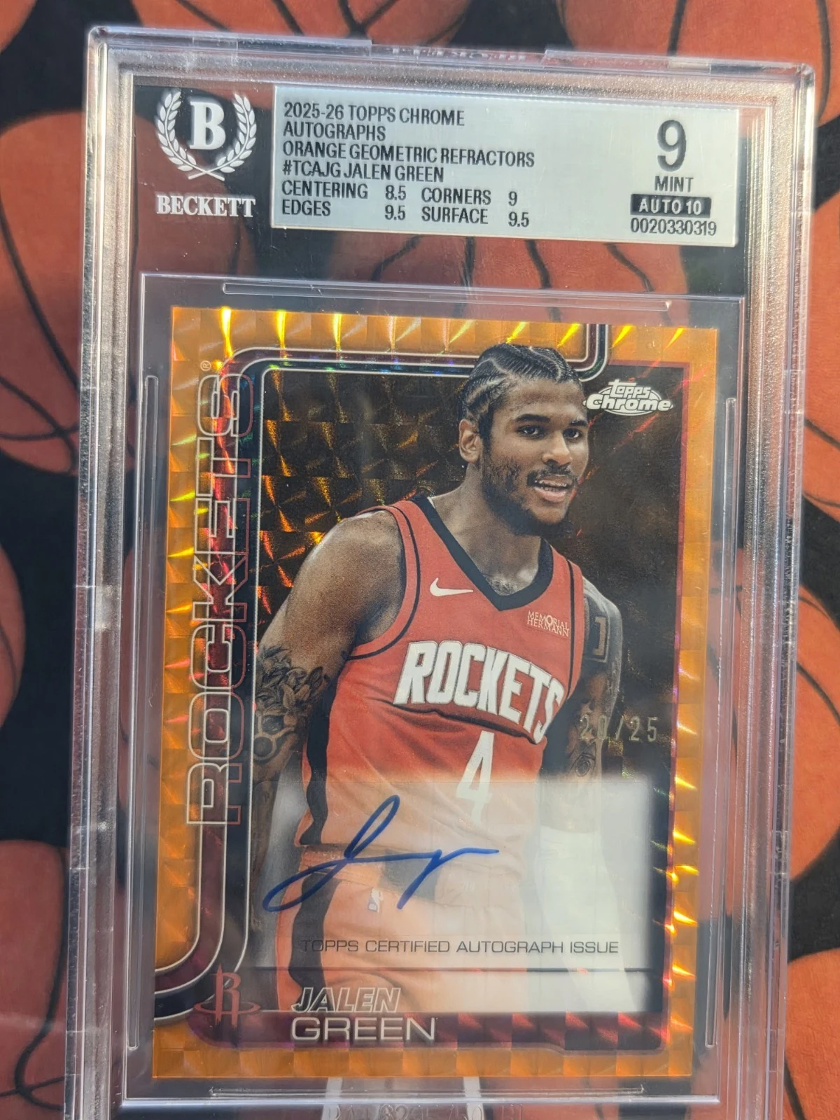 Jalen Green 2025 Topps Chrome Basketball card