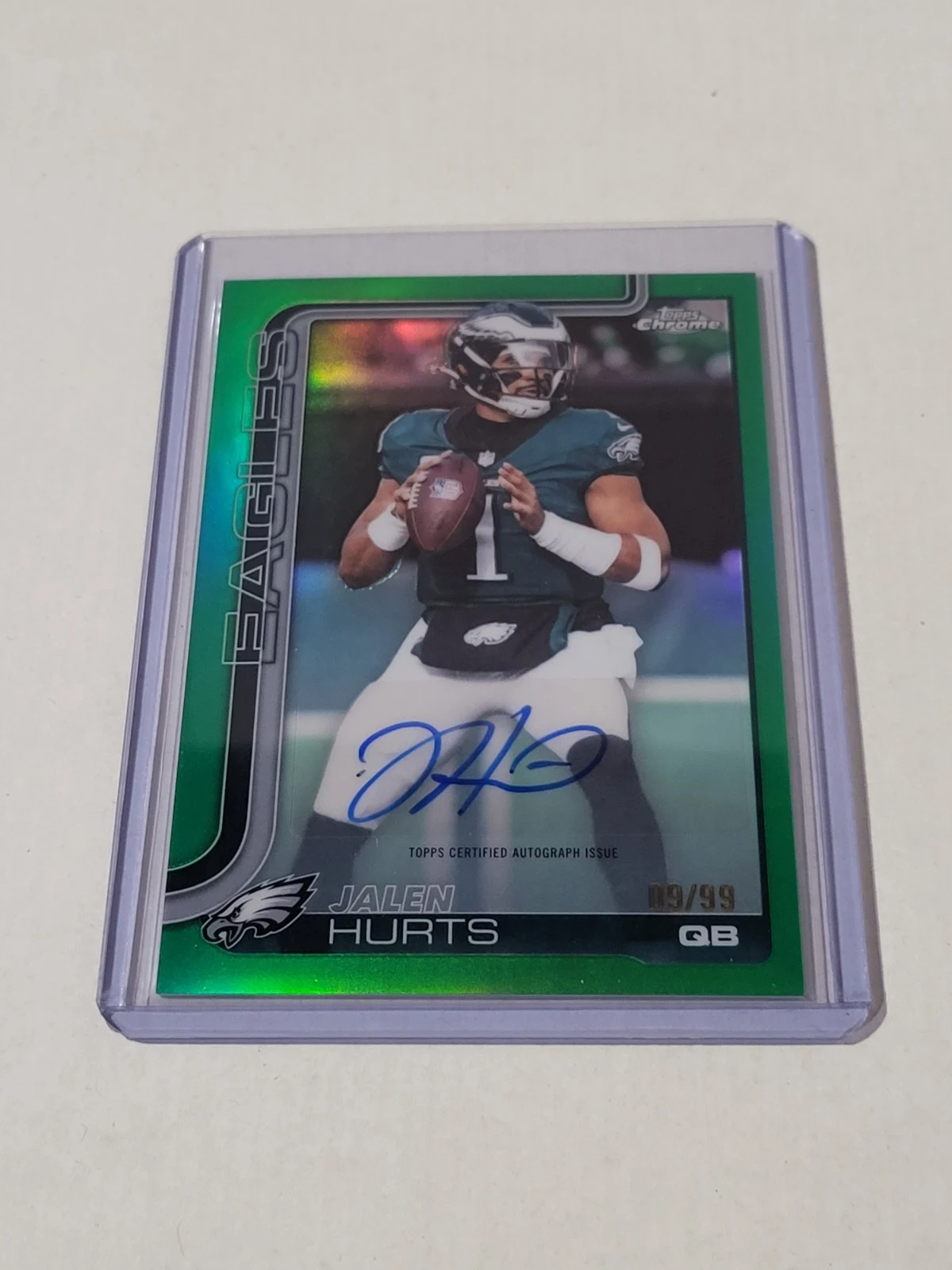 Jalen Hurts 2025 Topps Chrome Football card