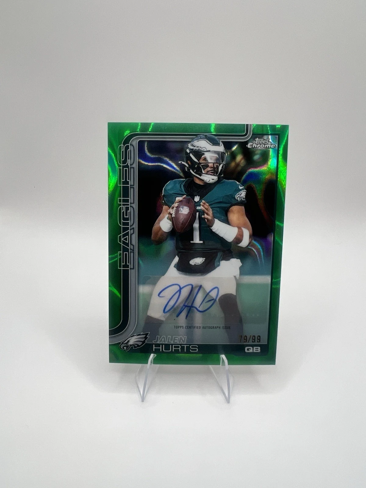 Jalen Hurts 2025 Topps Chrome Football card