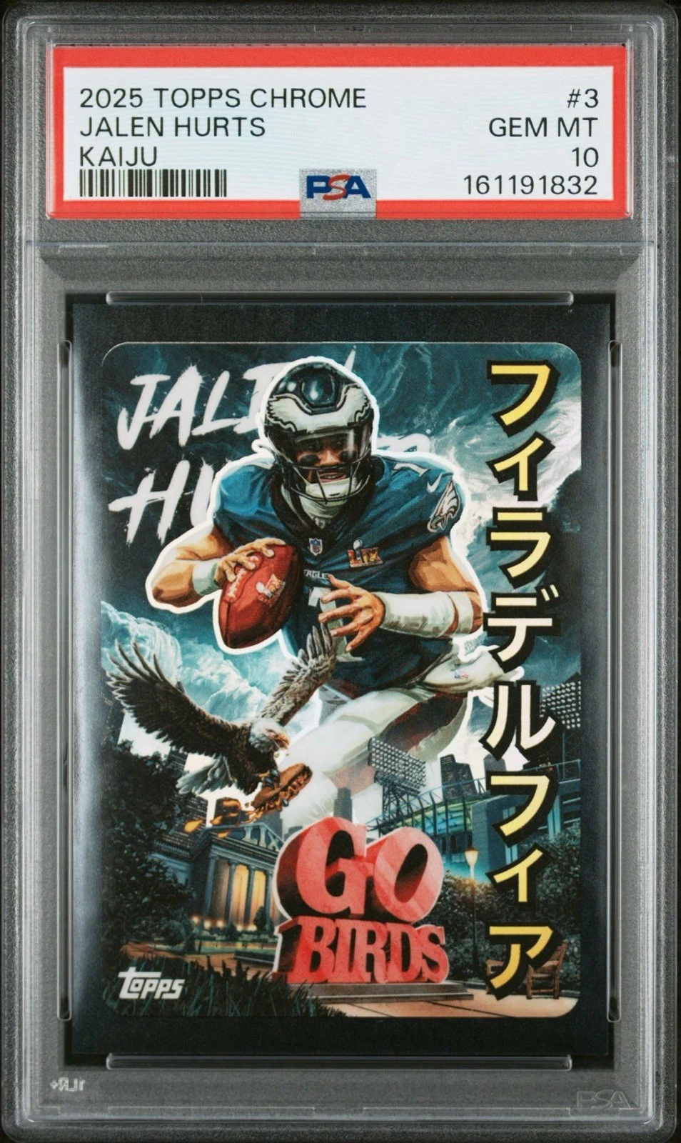 Jalen Hurts 2025 Topps Chrome Football card