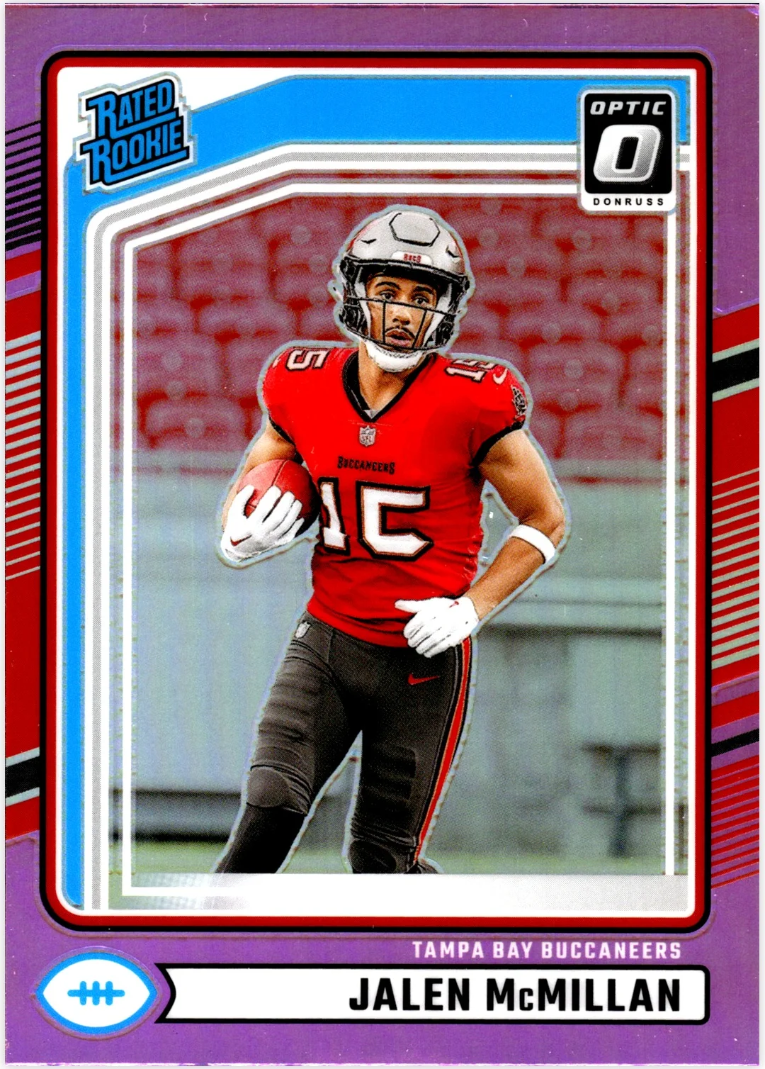 Jalen McMillan 2024 Donruss #388 Optic Rated Rookies Preview Pink football rookie card - Front