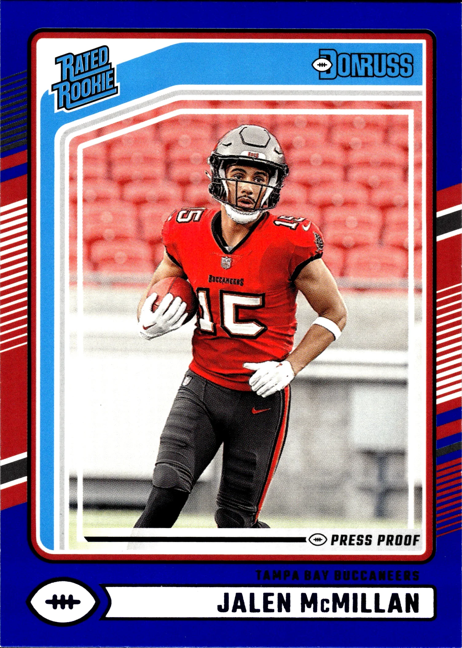 Jalen McMillan 2024 Donruss #388 Press Proof Blue football rookie card - Front