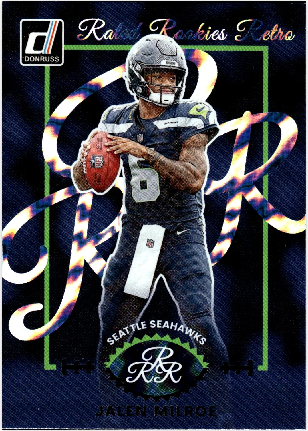 Jalen Milroe 2025 Donruss #16 Rated Rookies Retro football rookie card - Front