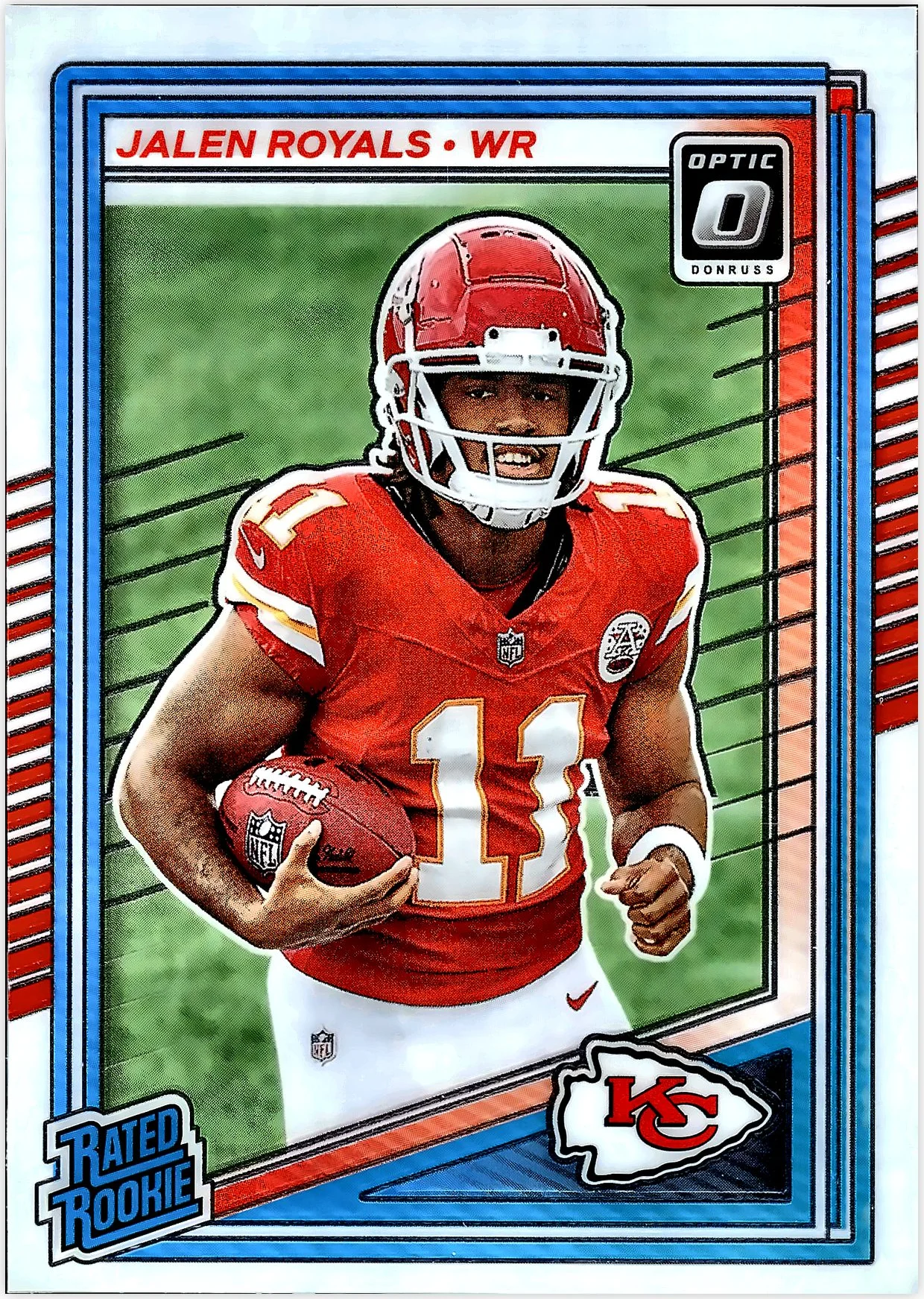 Jalen Royals 2025 Donruss Optic #251 football rookie card - Front