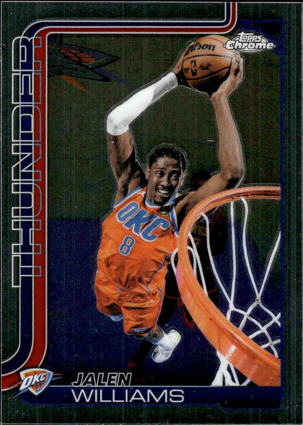 Jalen Williams #11 2025 Topps Chrome Update Basketball basketball card - Front