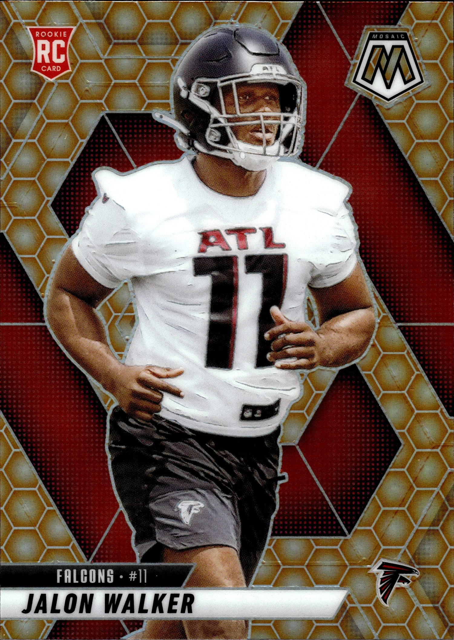 Jalon Walker 2025 Panini Mosaic #377 Honeycomb football rookie card - Front