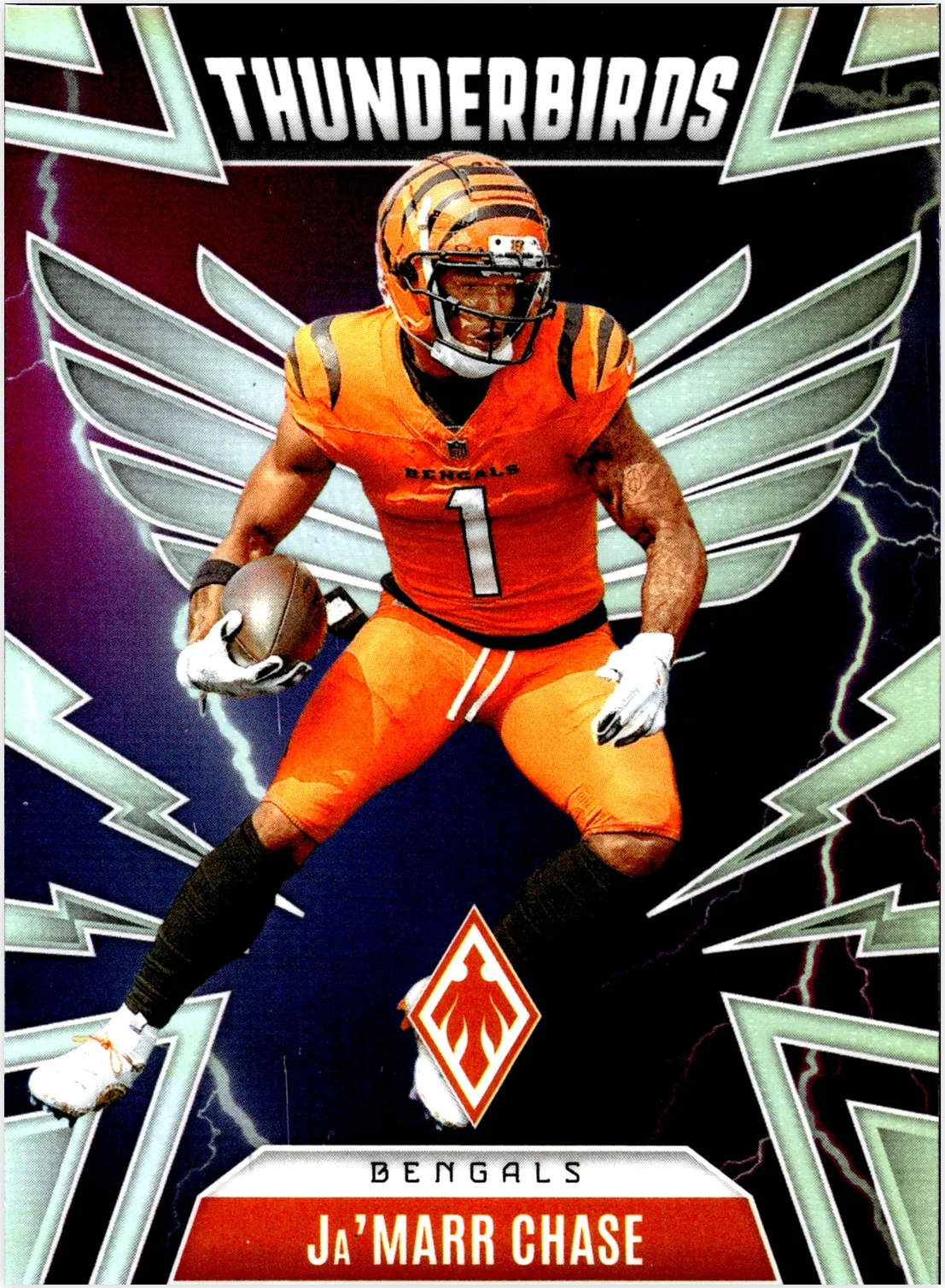 Ja’Marr Chase 2025 Panini Mosaic #11 Thunderbirds football card - Front