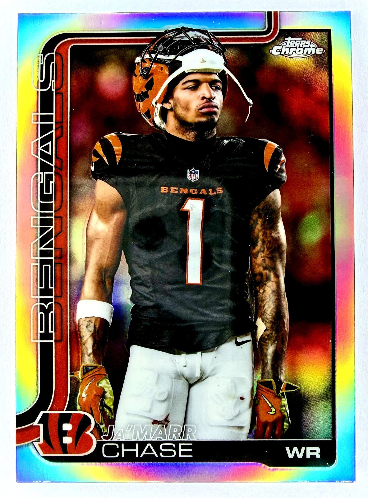 Ja’Marr Chase 2025 Topps Chrome Football card