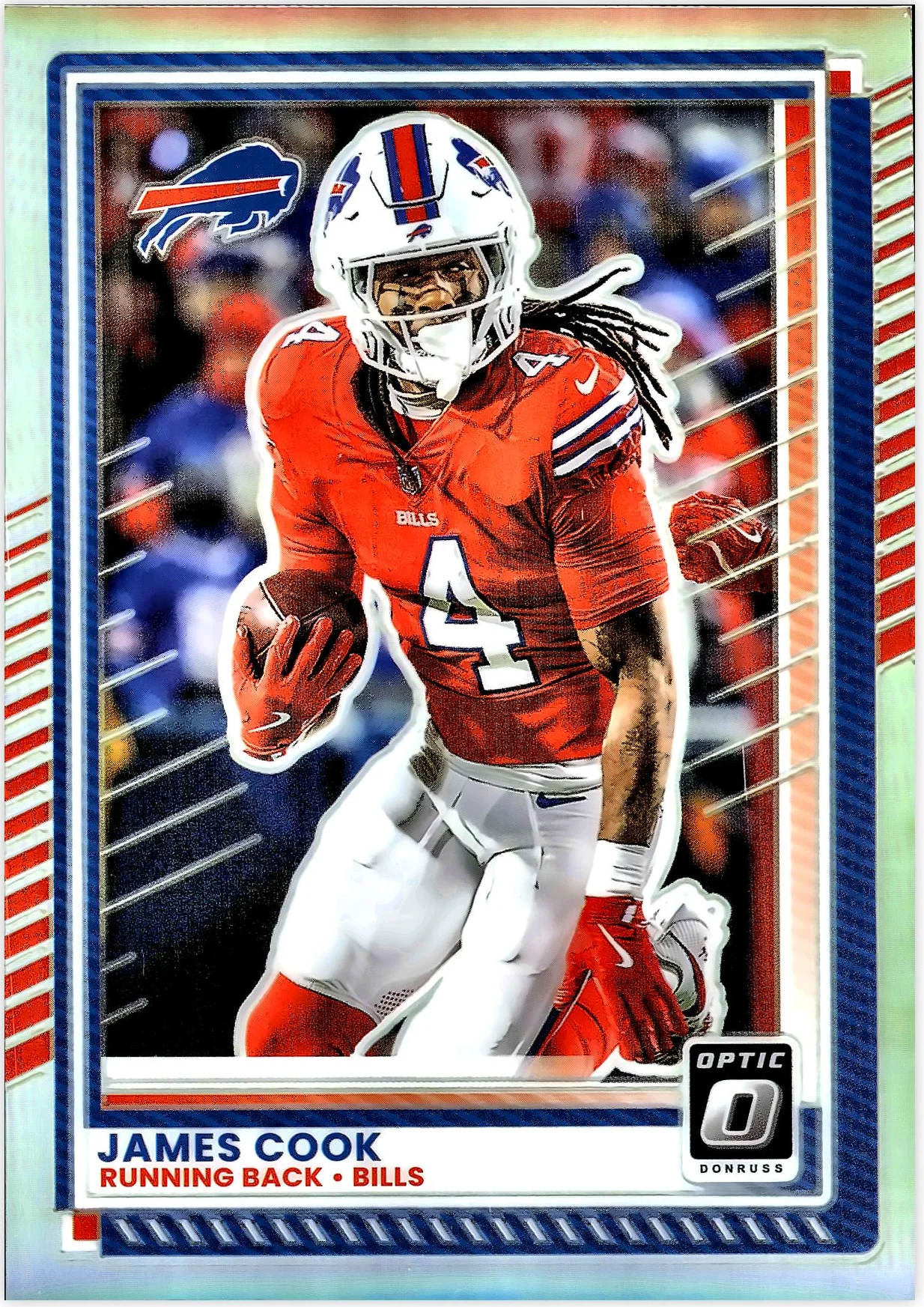 James Cook 2025 Donruss Optic #138 Holo football card - Front