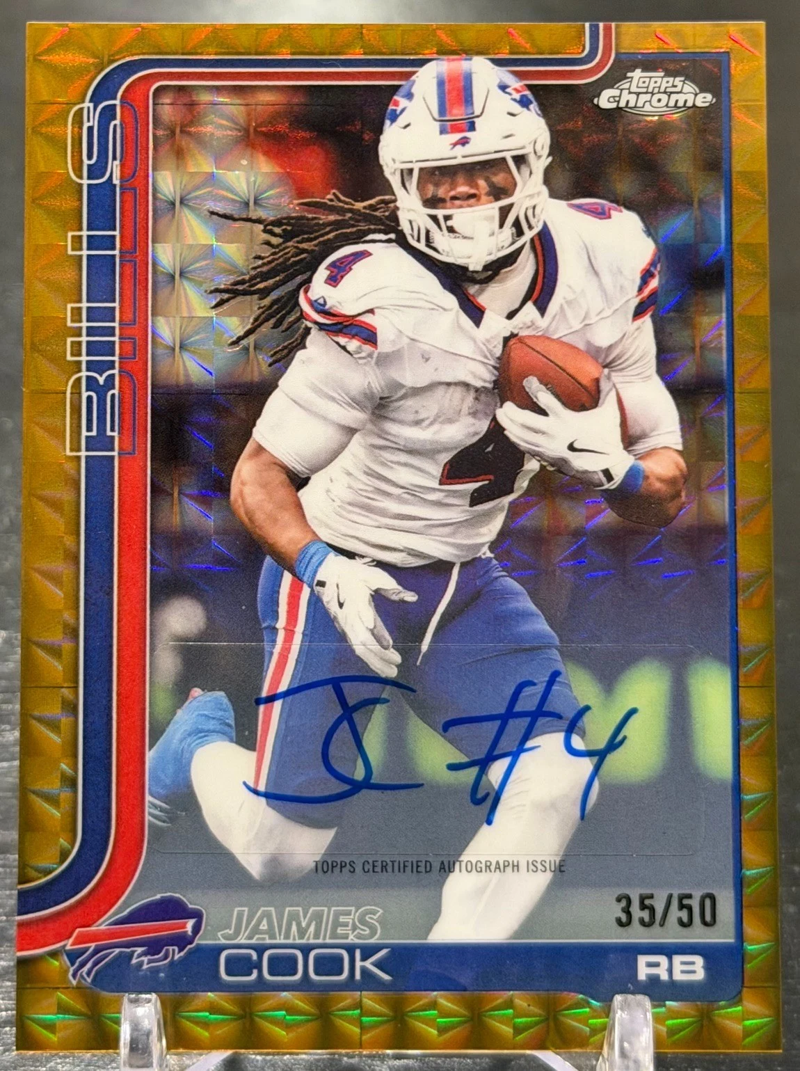 James Cook 2025 Topps Chrome Football card