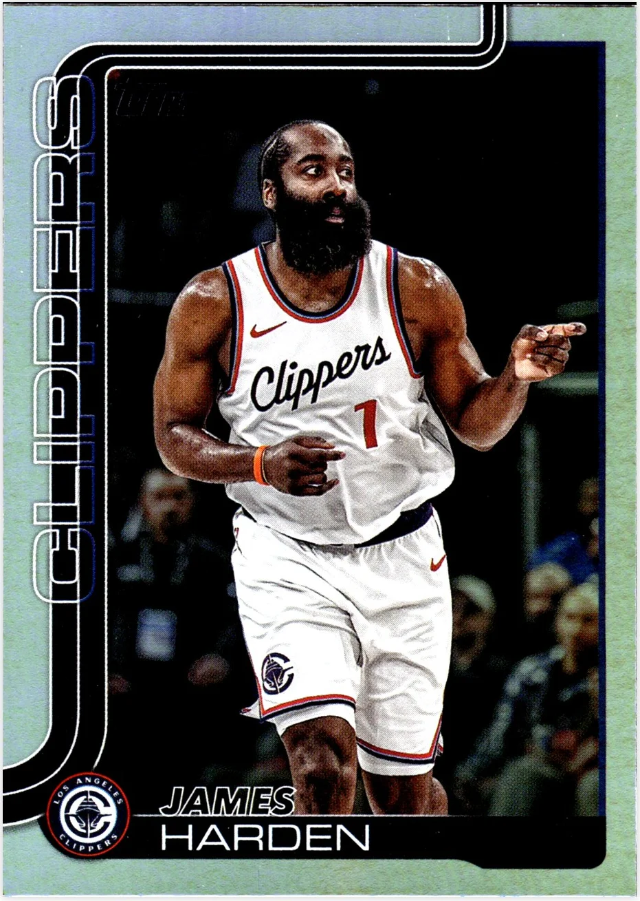 James Harden 2025-26 Topps #143 Rainbow Foilboard basketball card - Front