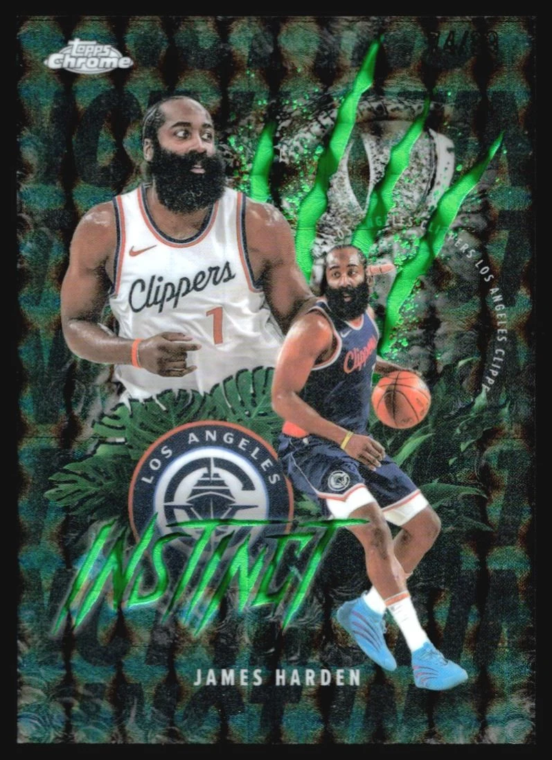 James Harden 2025 Topps Chrome Basketball card