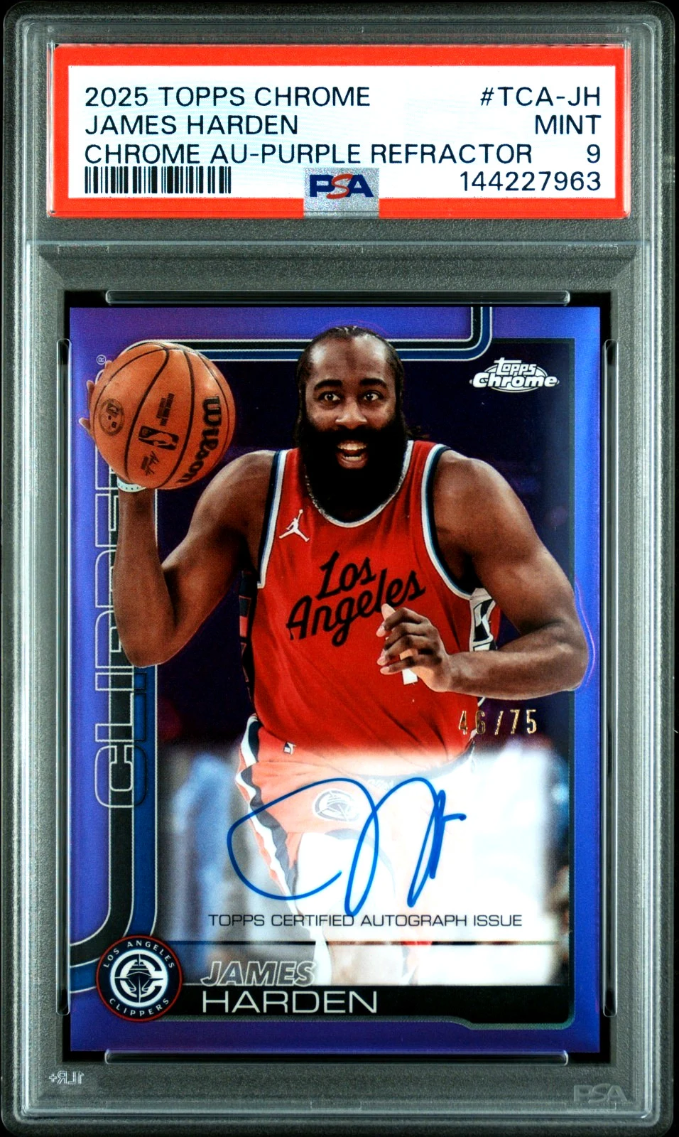 James Harden 2025 Topps Chrome Basketball card