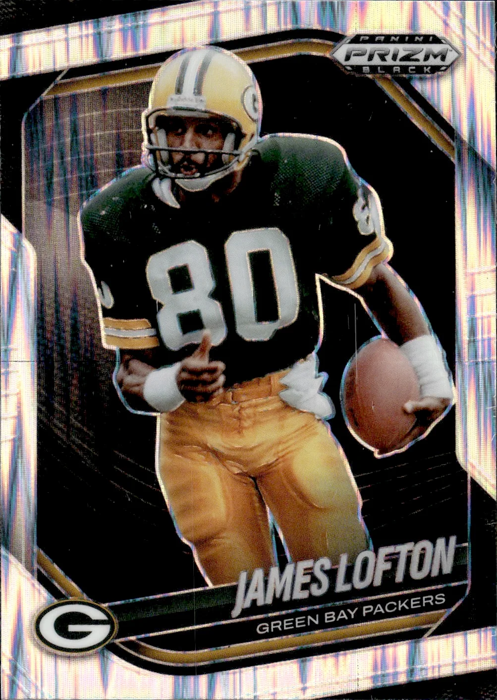 James Lofton #60 Prizms Skewed /249 2025 Panini Prizm Black Football football card - Front