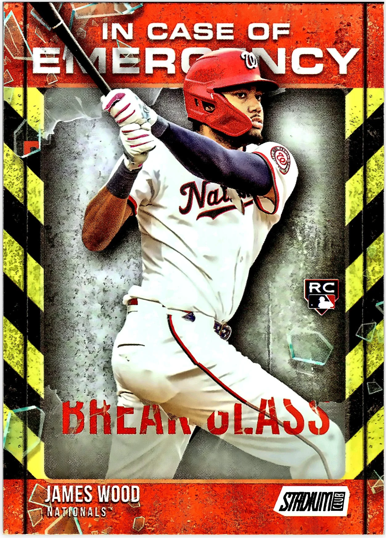 James Wood 2025 Stadium Club #ICE-11 In Case of Emergency baseball rookie card - Front