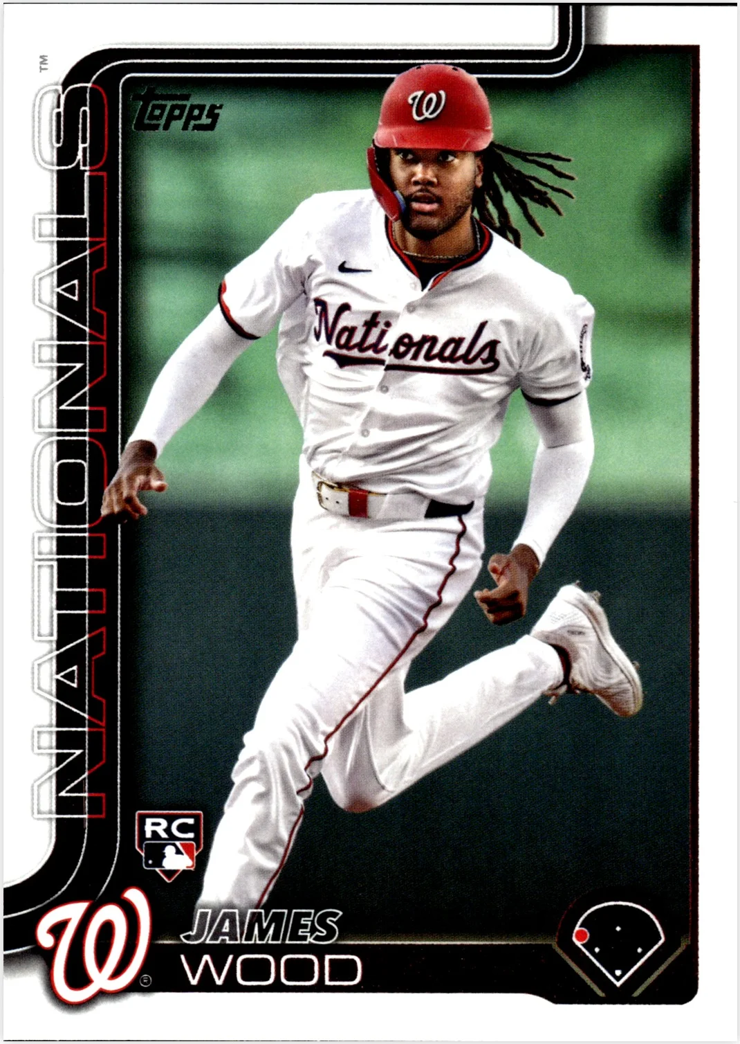 James Wood Rookie Card 2025 Topps #181 baseball rookie card - Front