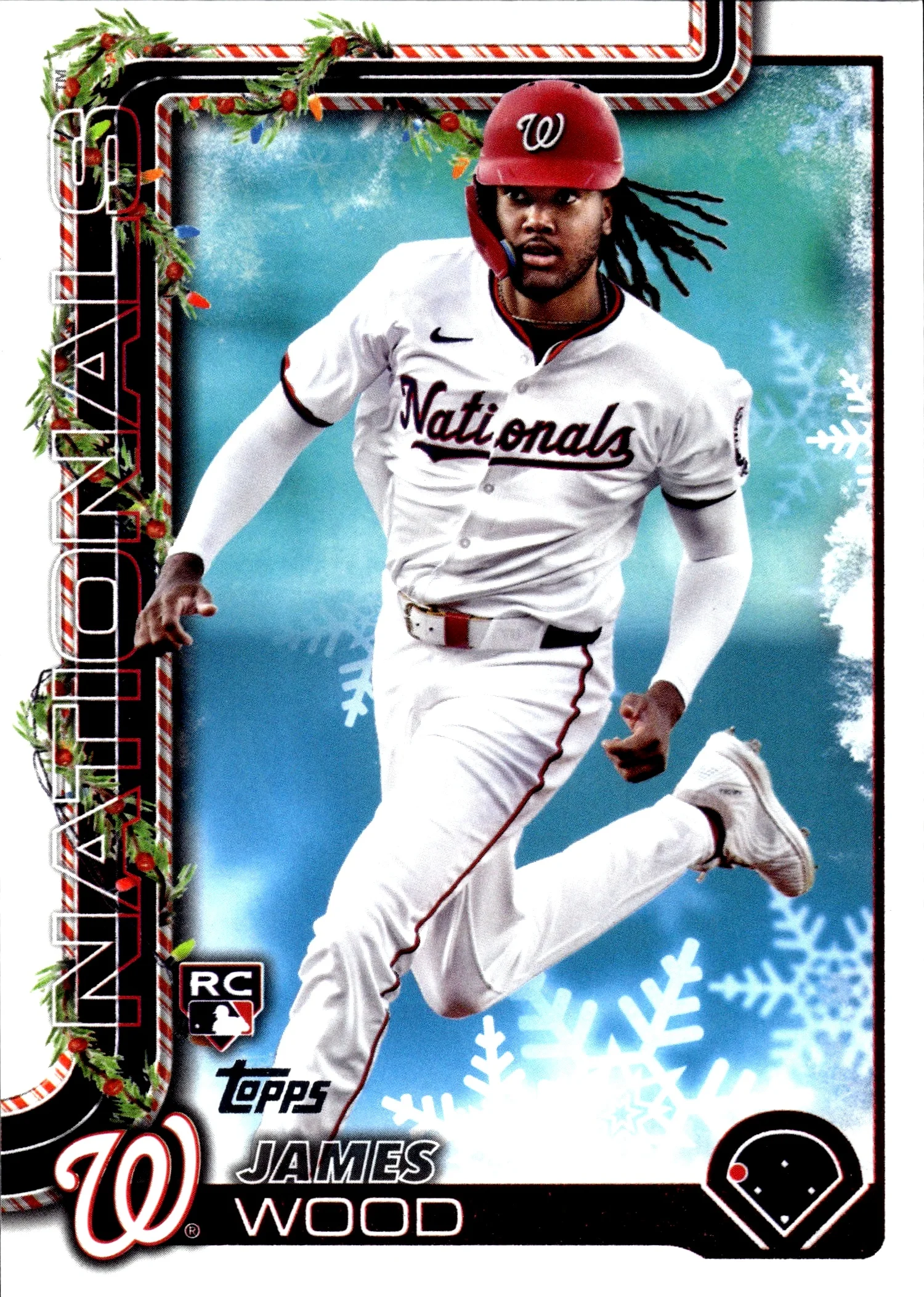 James Wood 2025 Topps Holiday #H94 baseball rookie card - Front