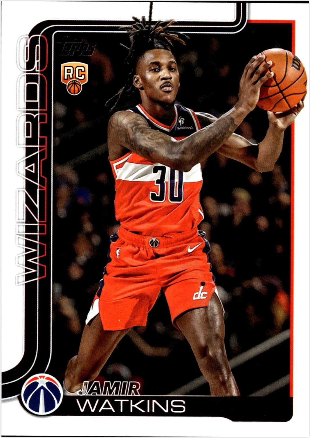 Jamir Watkins Rookie Card 2025-26 Topps #244 basketball rookie card - Front