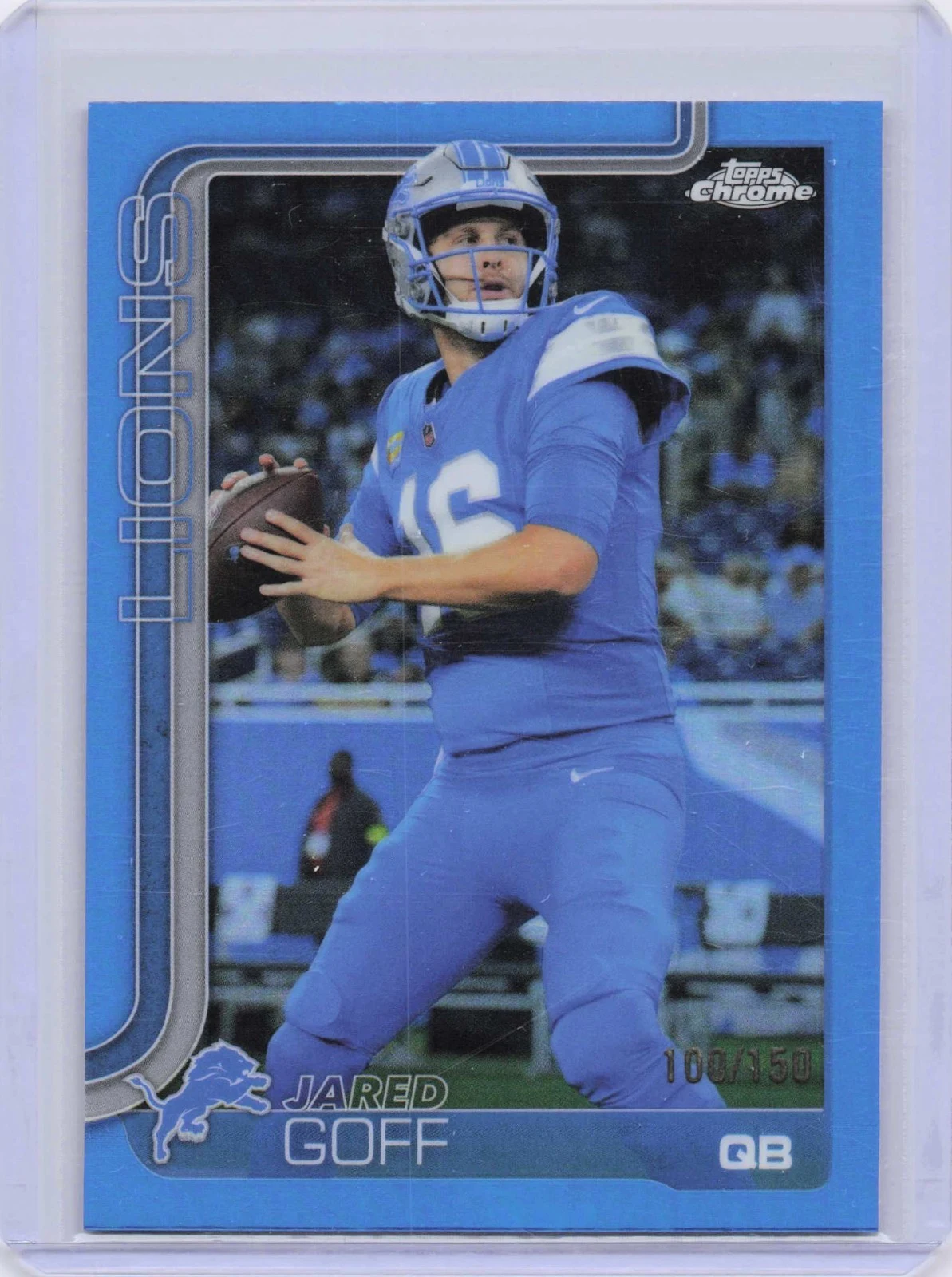 Jared Goff 2025 Topps Chrome Football card