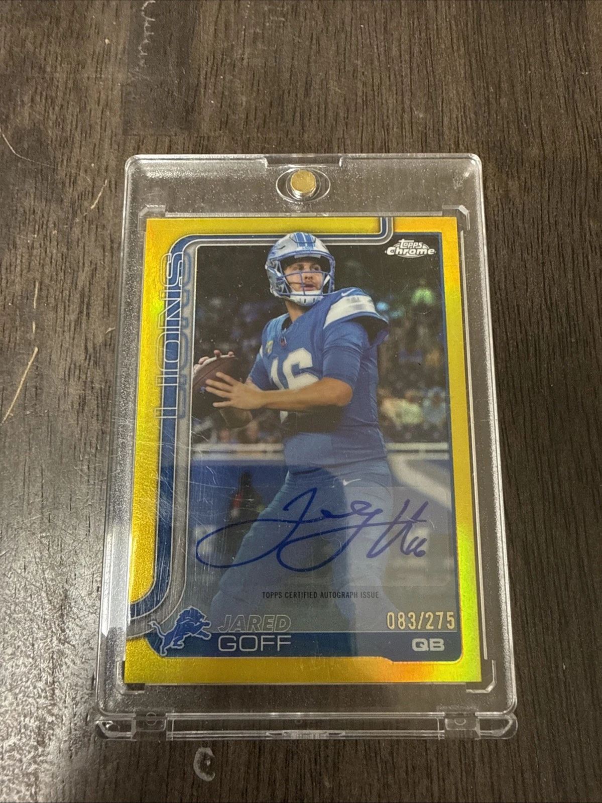 Jared Goff 2025 Topps Chrome Football card